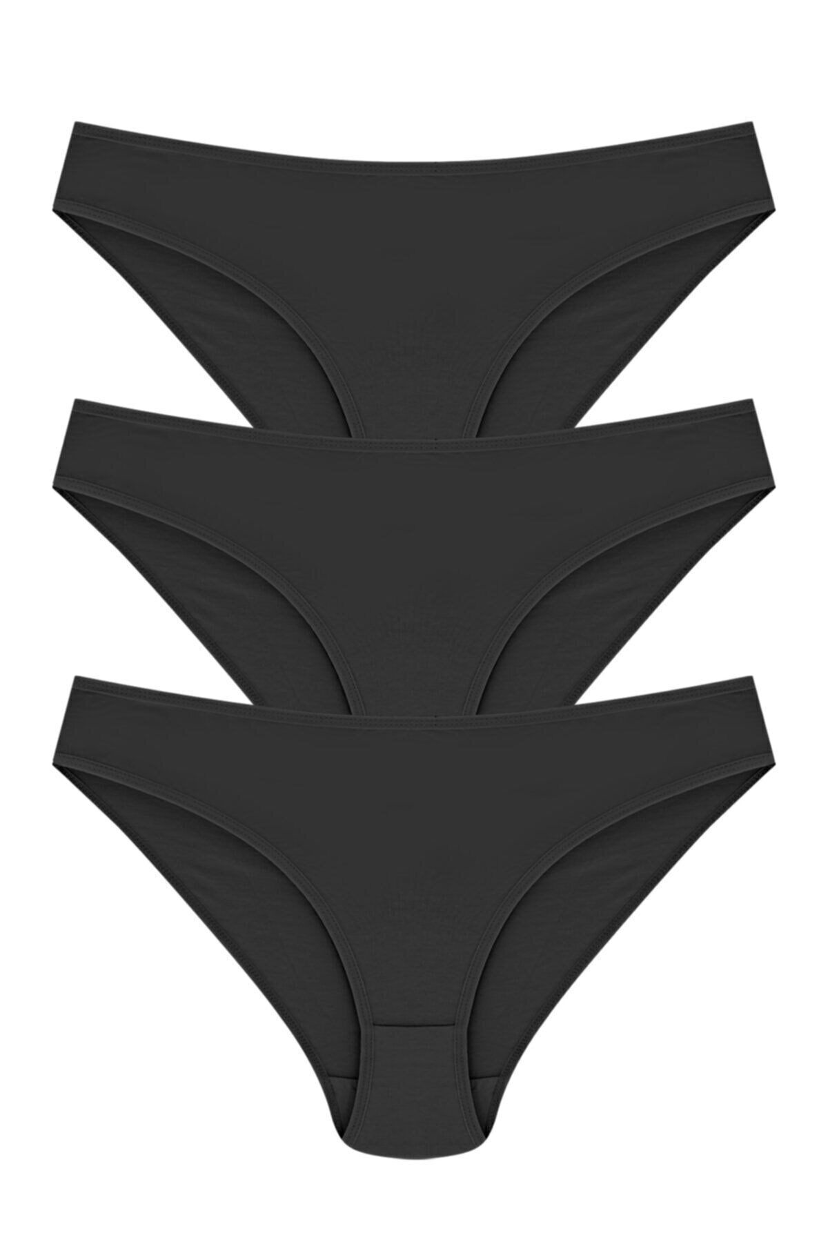 3 Adet Beyaz Renk Bikini Külot