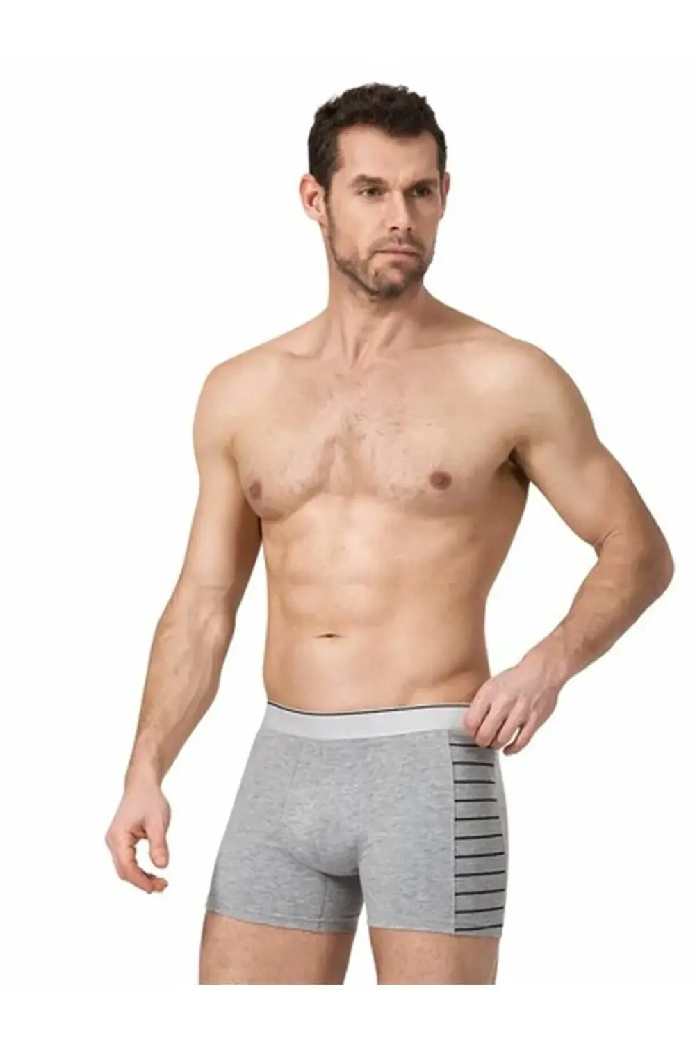 3 Adet Siyah Renk Likralı Boxer