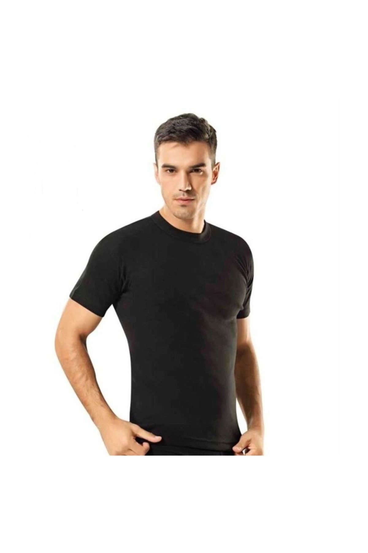 Tutku 3 Adet Siyah Sıfır Yaka Atlet