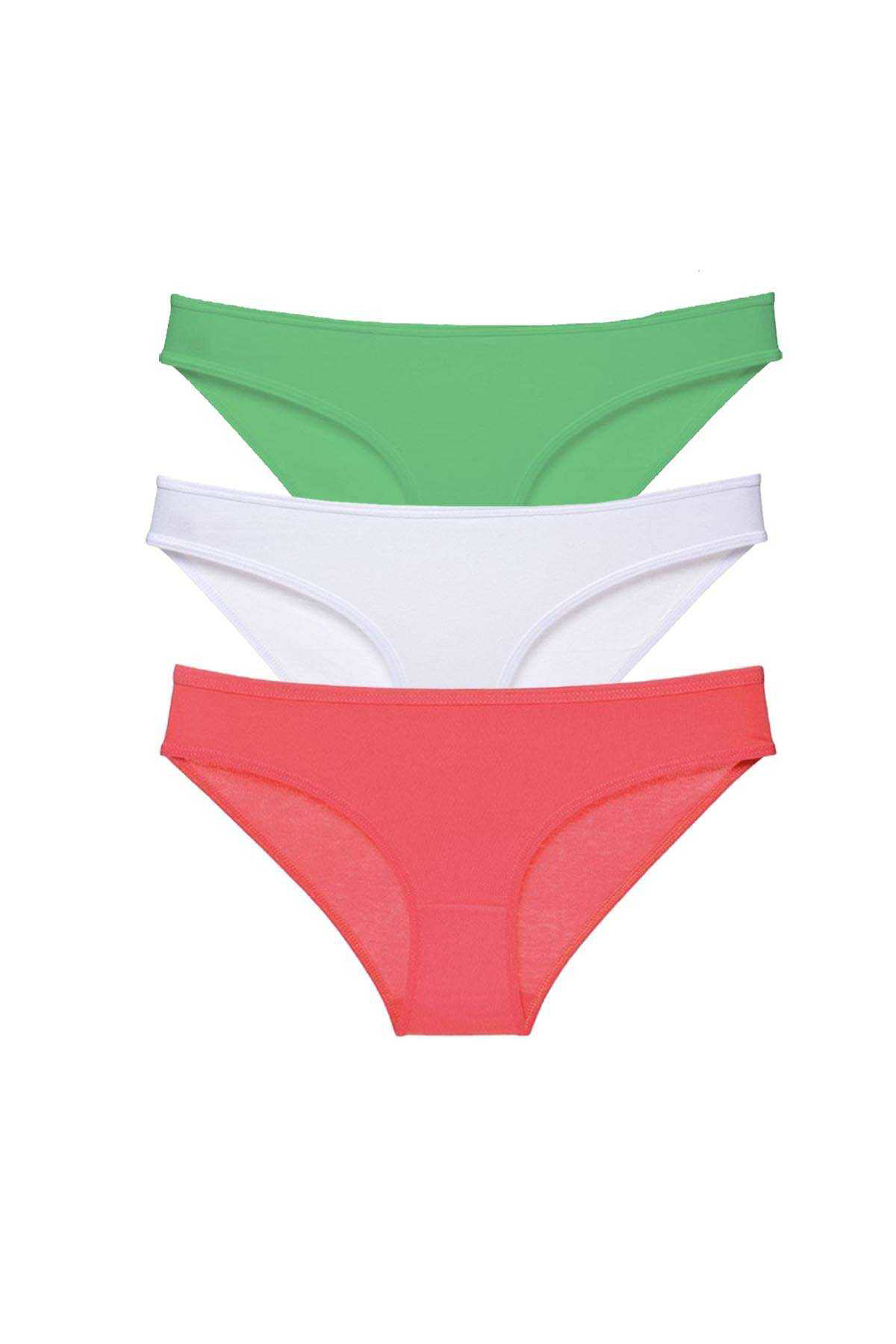 Just Cheap Store 3 Adet Süper Eko Set Likrali Kadin Slip Külot 546