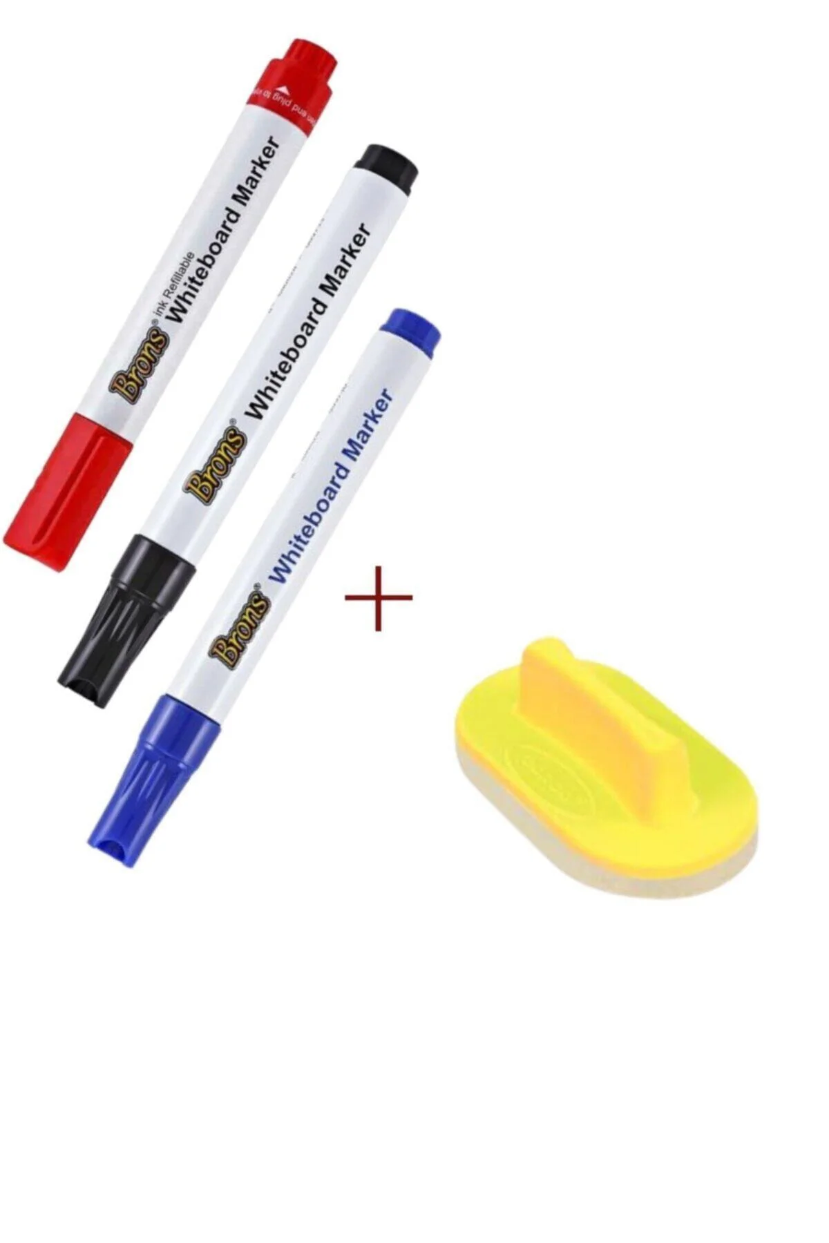 3 Adet Tahta Kalemi ( Mavi Kırmızı Siyah Renk ) Yanında 1 Adet Ta