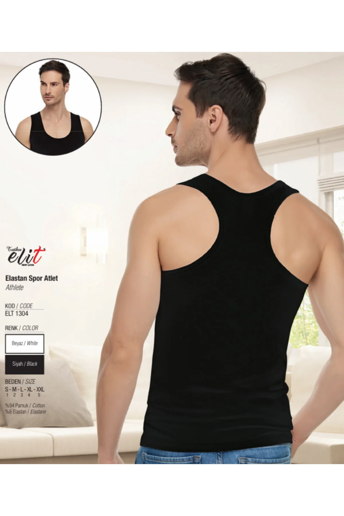 (3 ADET) Tutku Elit Elastan Erkek Spor Atlet