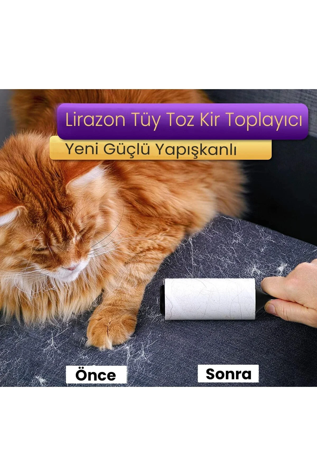 3 Adet Tüy Toplayıcı Yapışkanlı Rulo Kağıt Her Biri 60 Yaprak Ked