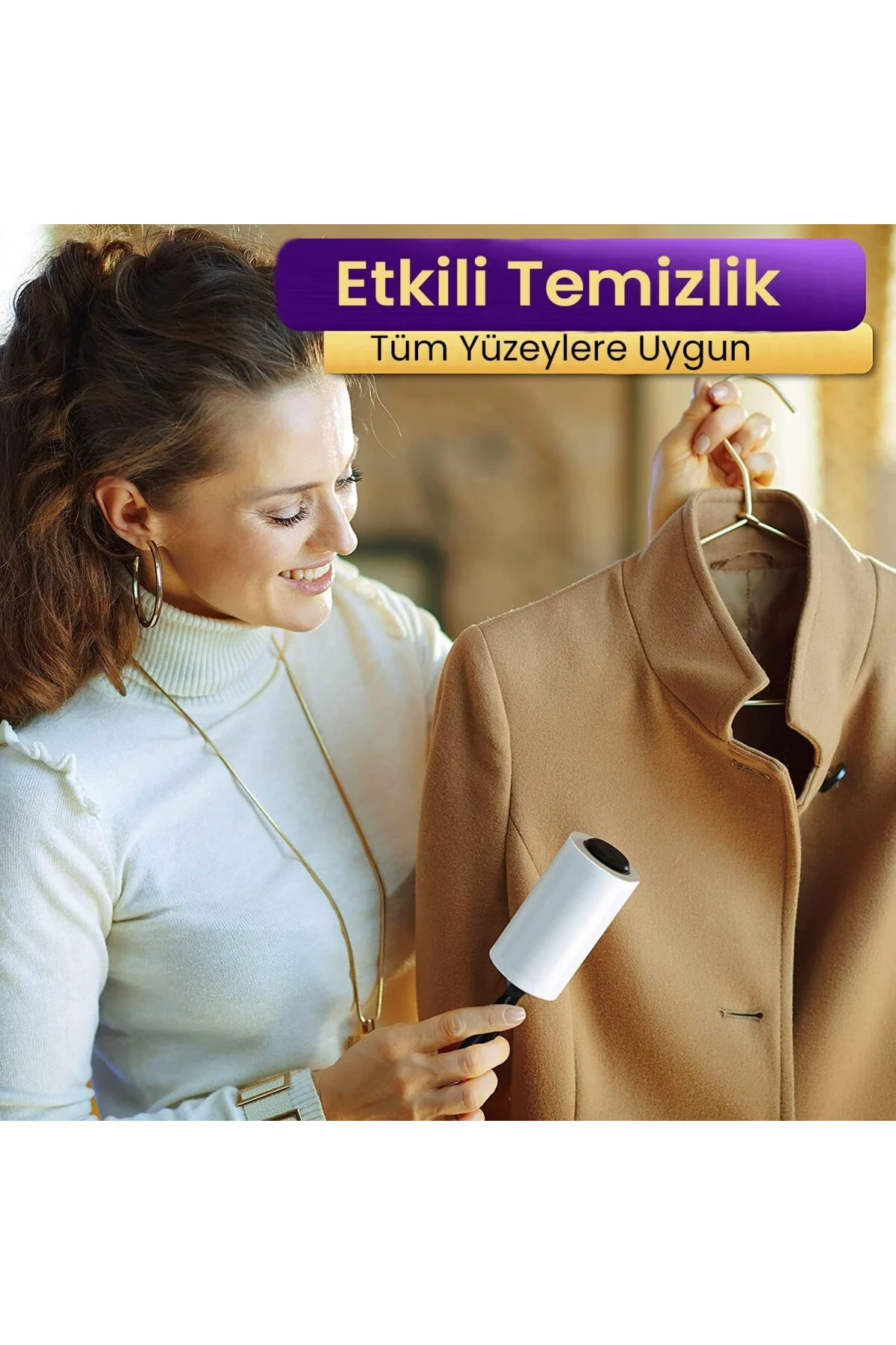 3 Adet Tüy Toplayıcı Yapışkanlı Rulo Kağıt Her Biri 60 Yaprak Ked