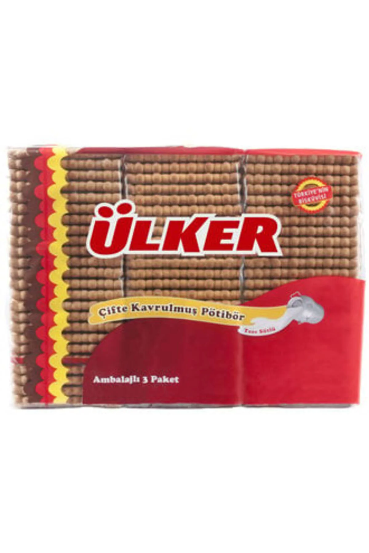 ( 3 ADET ) Ülker Pötibör Bisküvi Çifte Kavrulmuş 450 G
