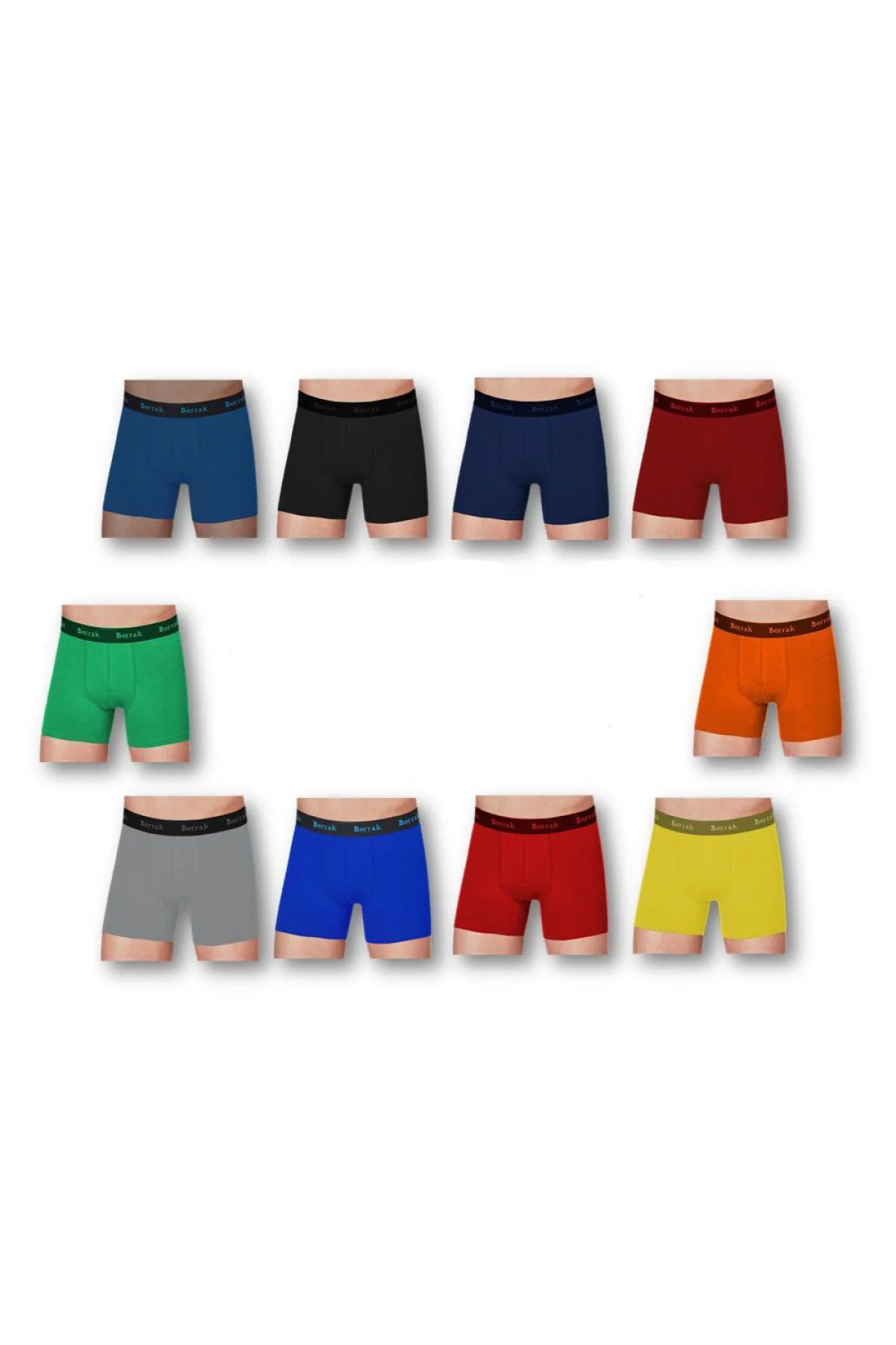 3 Adet Yeşil Renk Modal Boxer