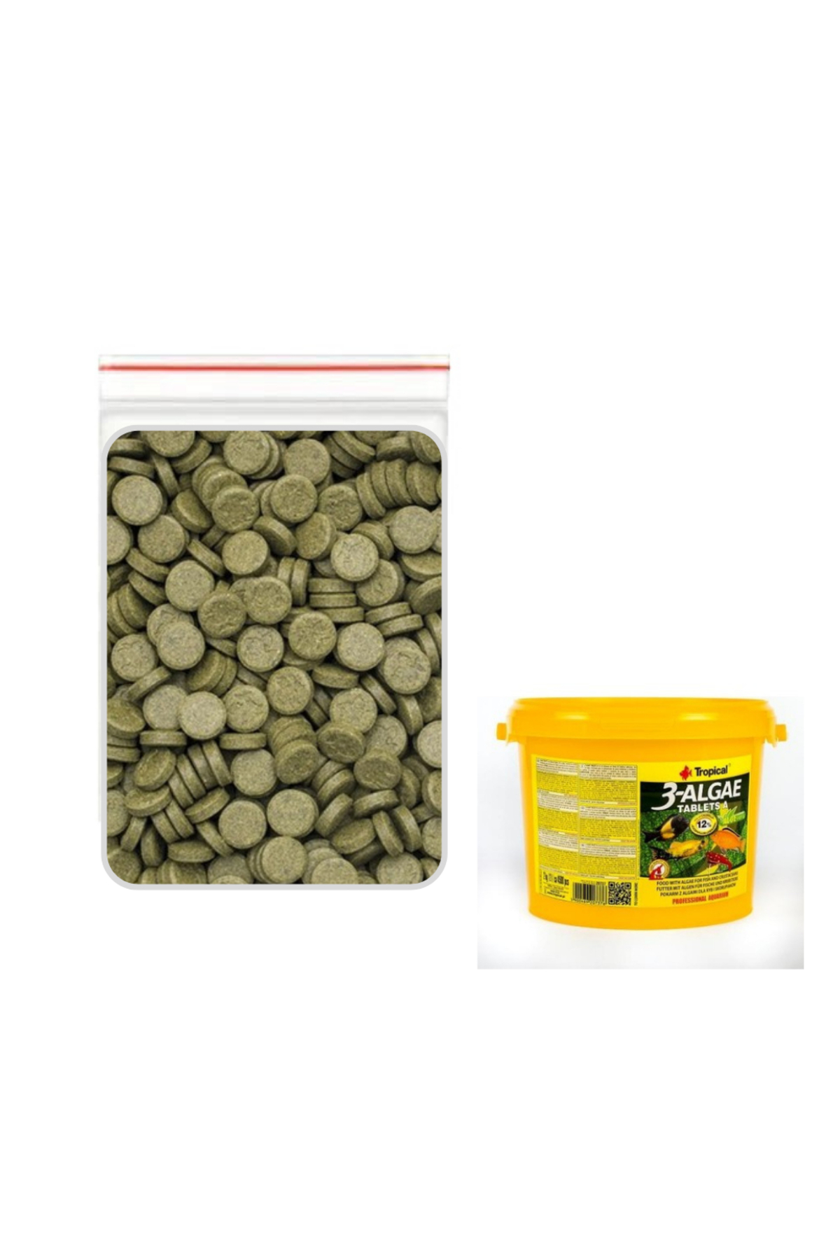 3 Algae Tablets A 44 gr (100 Ad. ) (Açık) Balık Yemi Kilitli Poşe