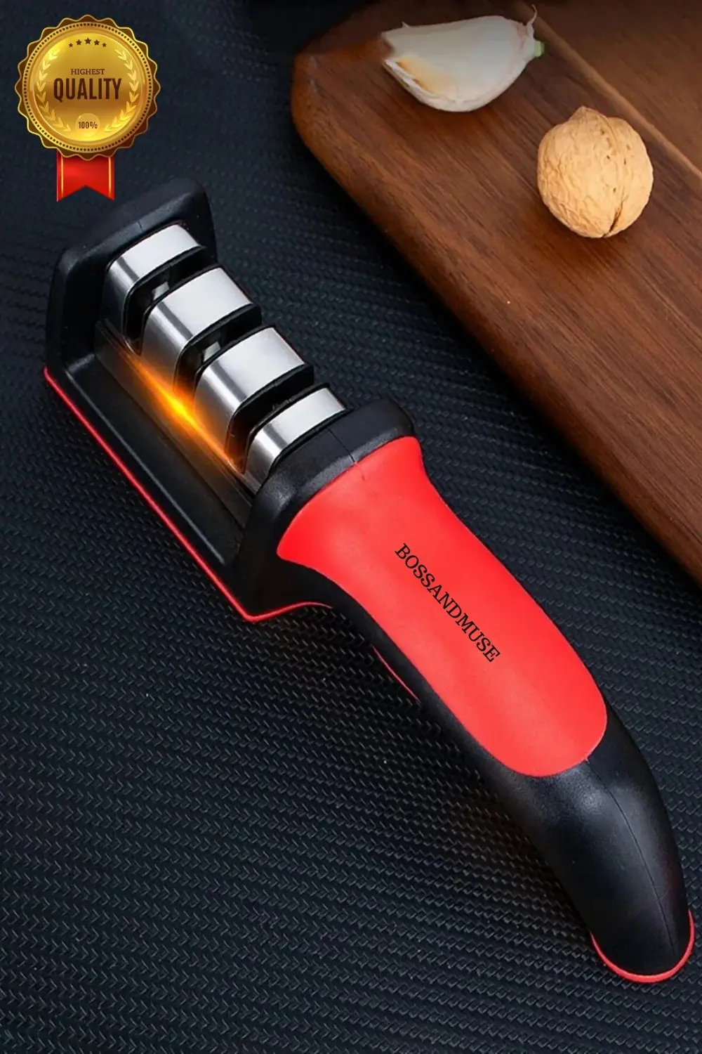 3 Aşamalı Paslanmaz Çelik 1. Kalite Bıçak Bileme Aparatı Asorti R