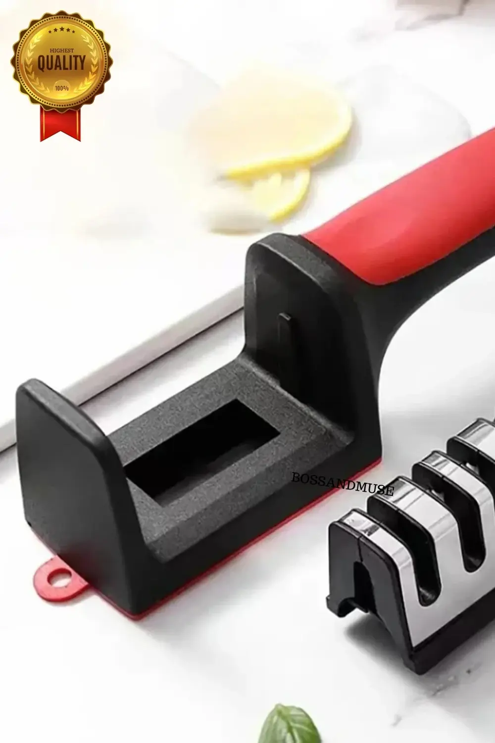 3 Aşamalı Paslanmaz Çelik 1. Kalite Bıçak Bileme Aparatı Asorti R