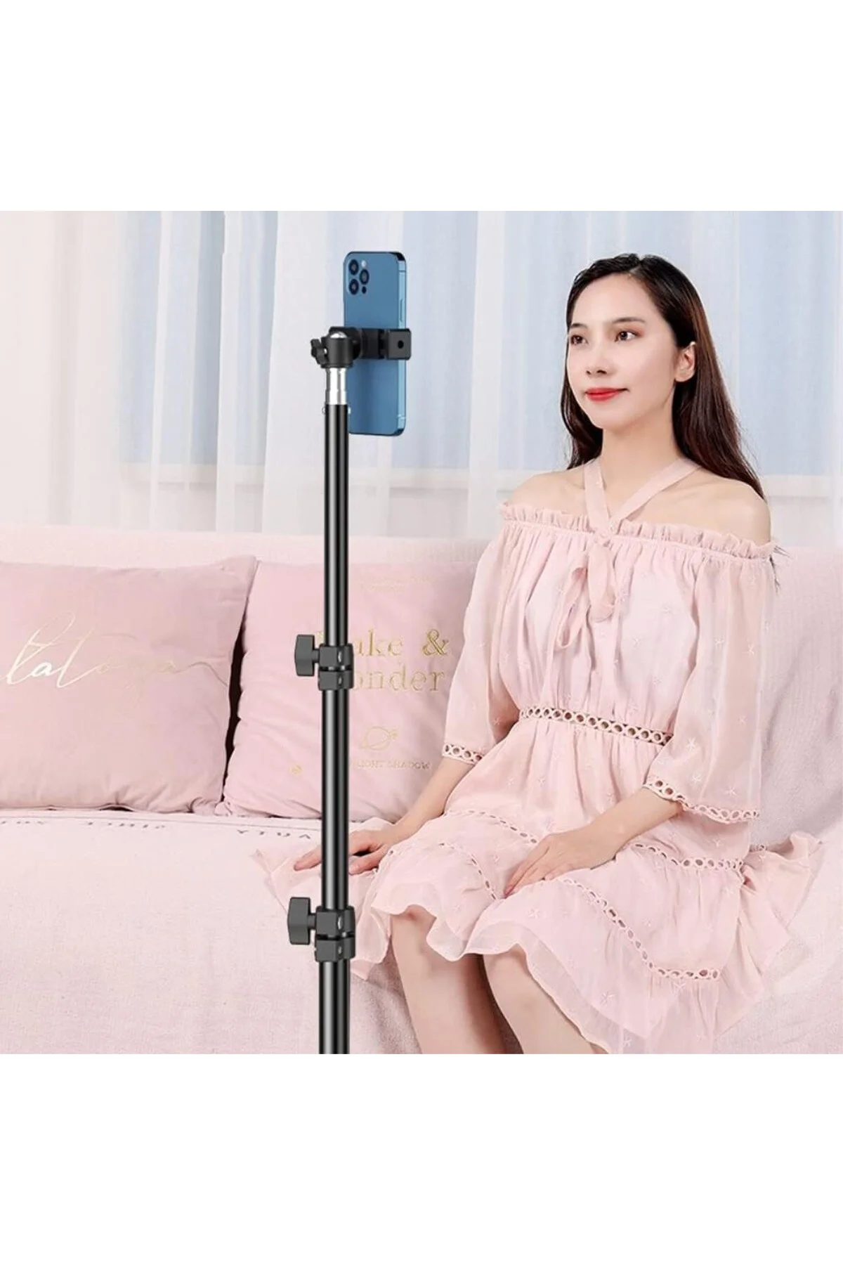 3 Ayaklı Alüminyum Bluetooth Kumandalı Tripod Telefon Tutuculu 2 