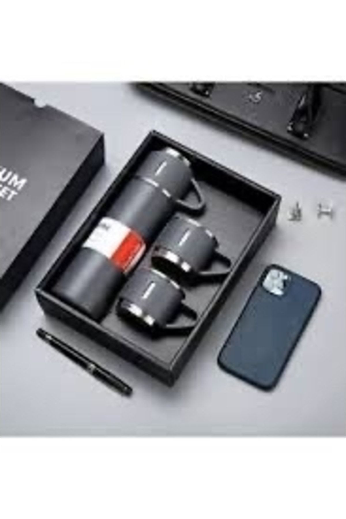 Kekikdükkan 3 Bardakli Çelik Termos