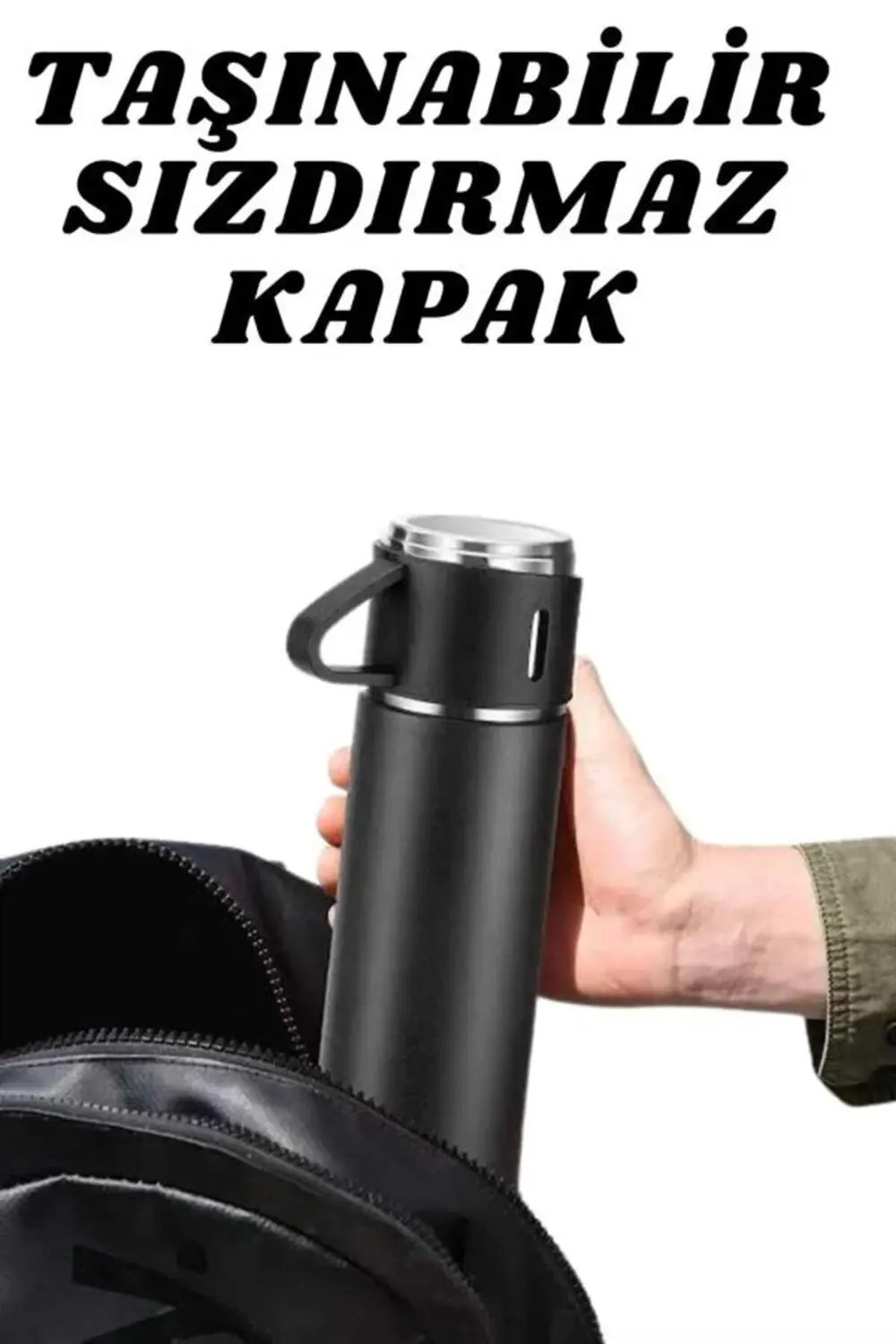 3 Bardaklı Termos Seti Anneler Gününe Özel Hediye Taşınabilir Sız