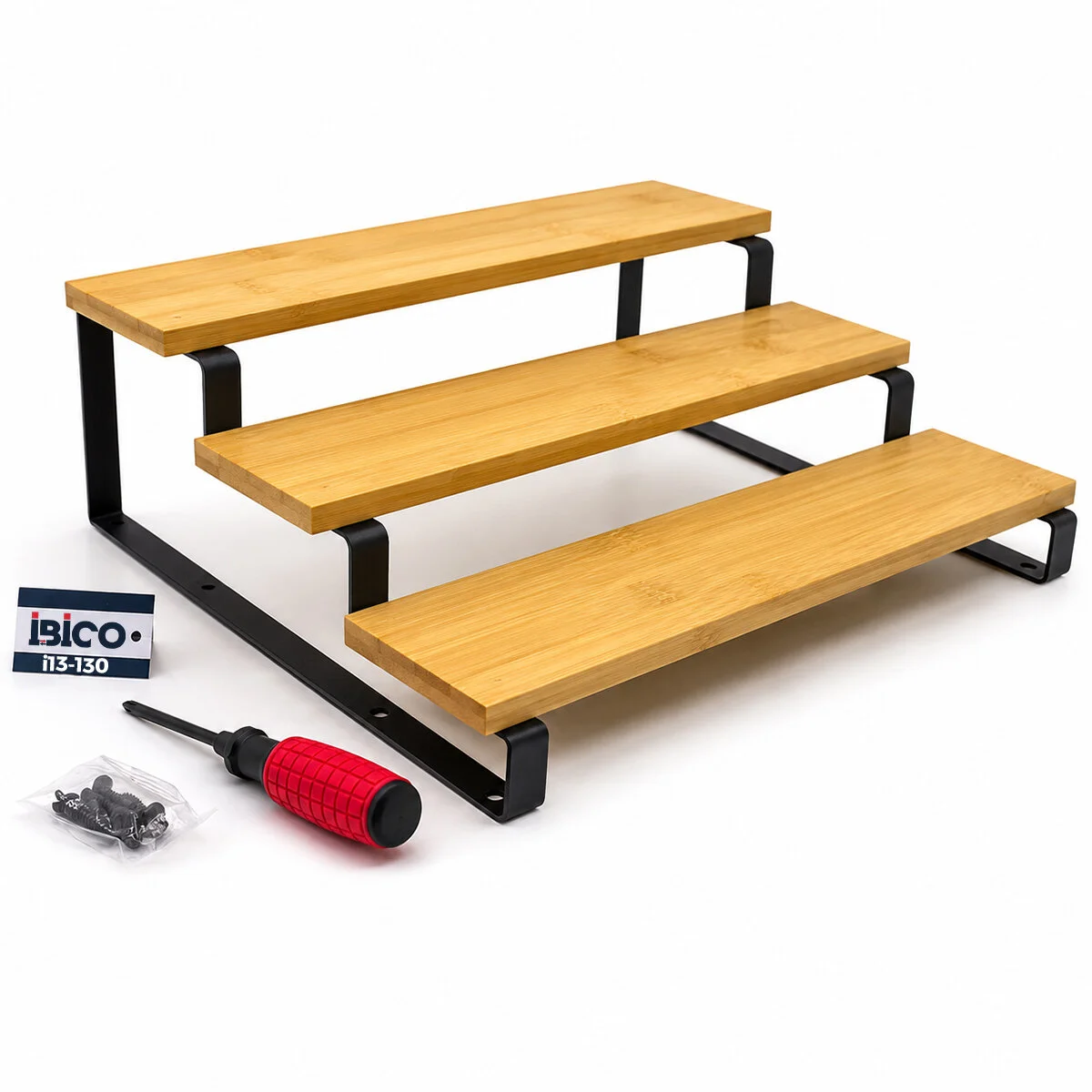 3 Basamaklı Ahşap - Bambu Tezgah Üstü Baharatlık - Düzenleyici Stand 29.5X23.5X10.5CM 3 Basamaklı Ahşap - Bambu Tezgah Üstü Baharatlık - Düzenleyici Stand 29.5X23.5X10.5CM