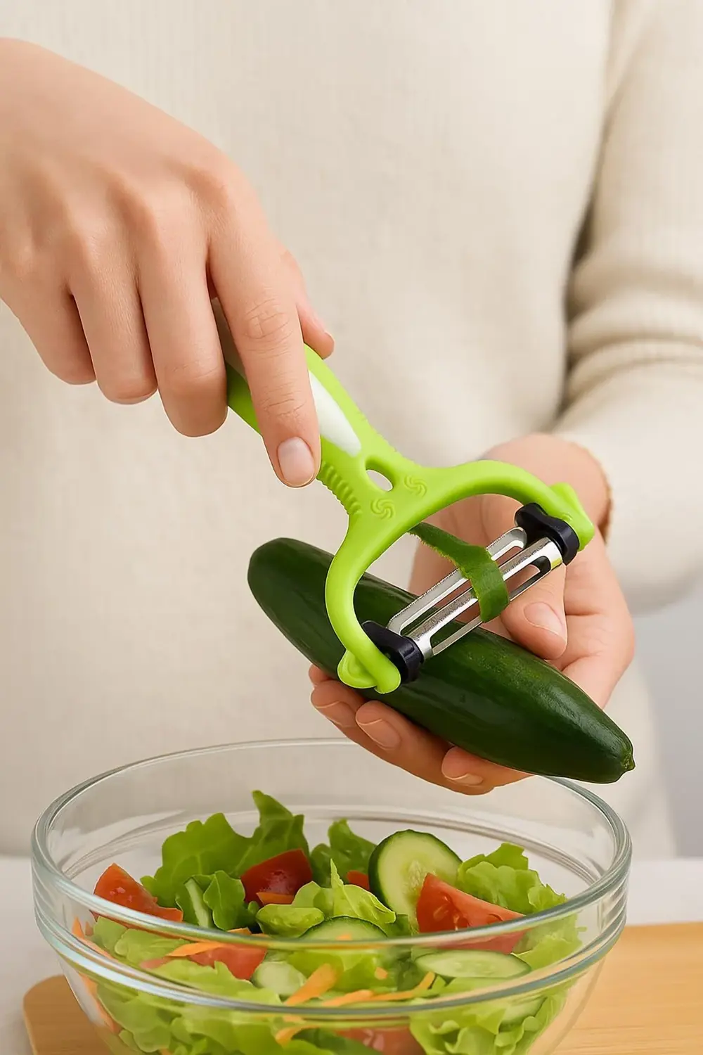 3 Başlıklı Plastik Soyacak Yeşil 3 Başlıklı Plastik Soyacak Yeşil