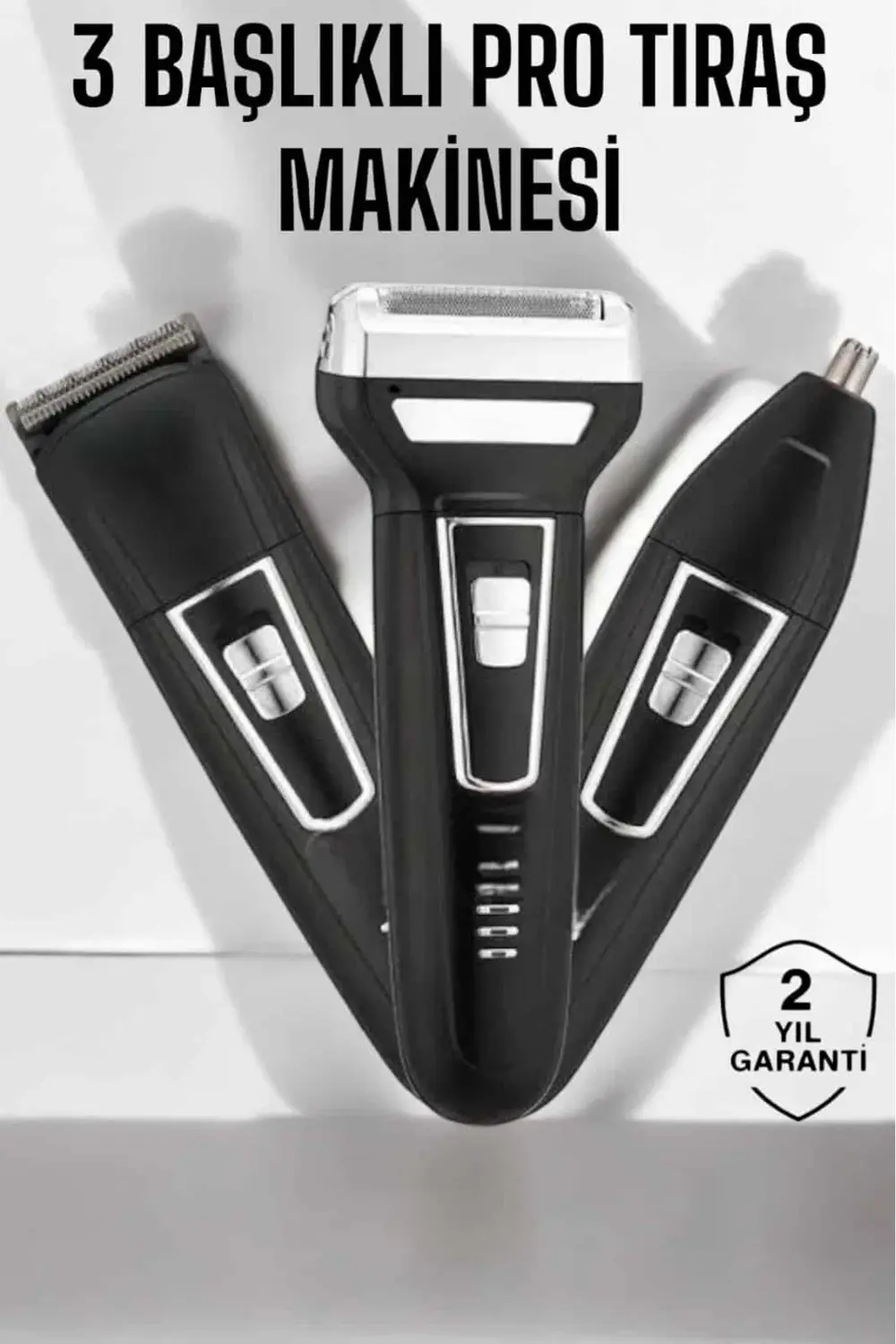 3 Başlıklı Profesyonel Tıraş Makinesi