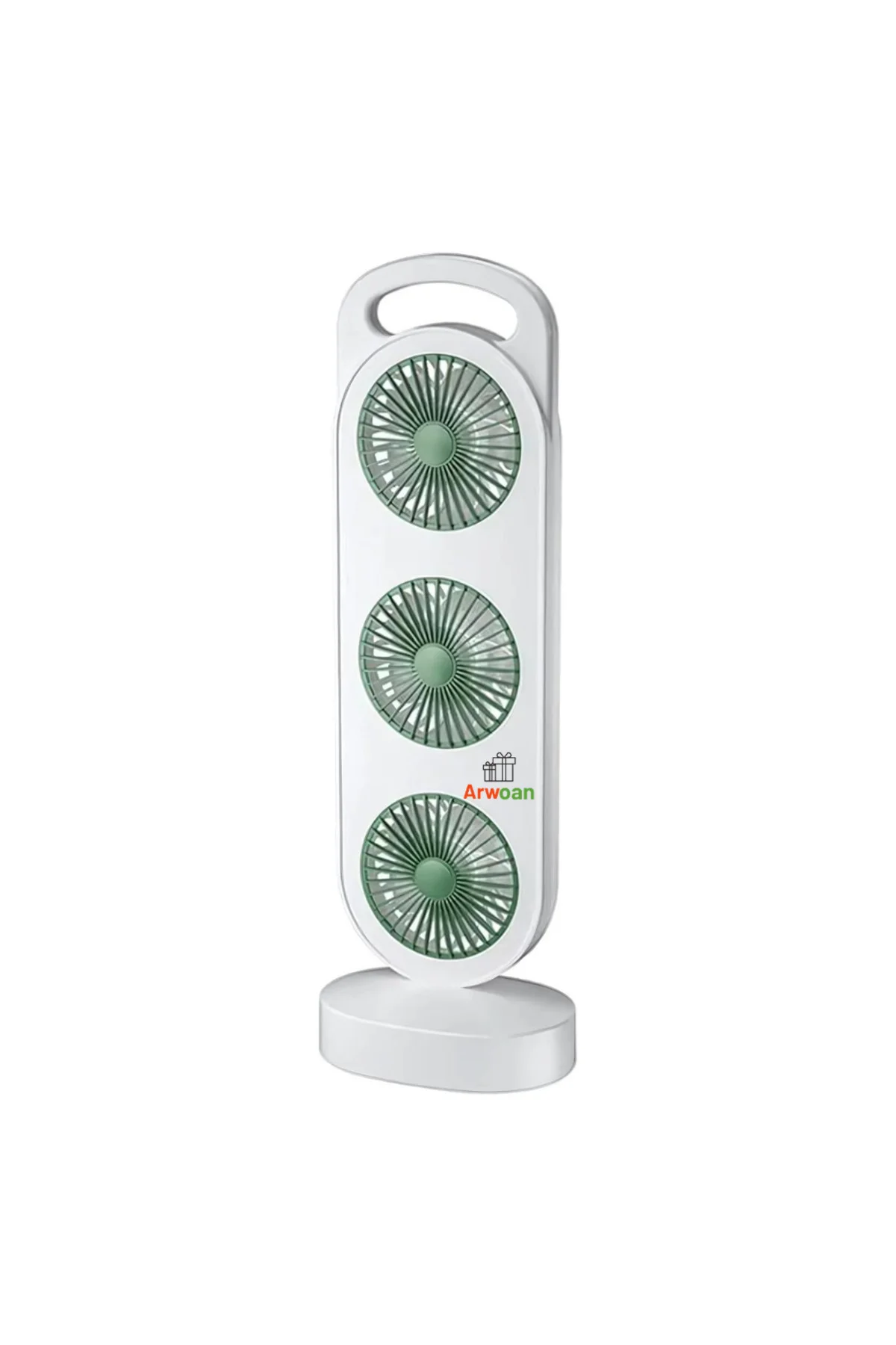 3 Başlıklı USB Şarjlı Taşınabilir Masaüstü Vantilatör Sessiz Güçlü Mini Fan Ev, Ofis, Kamp ve Seyahat İçin