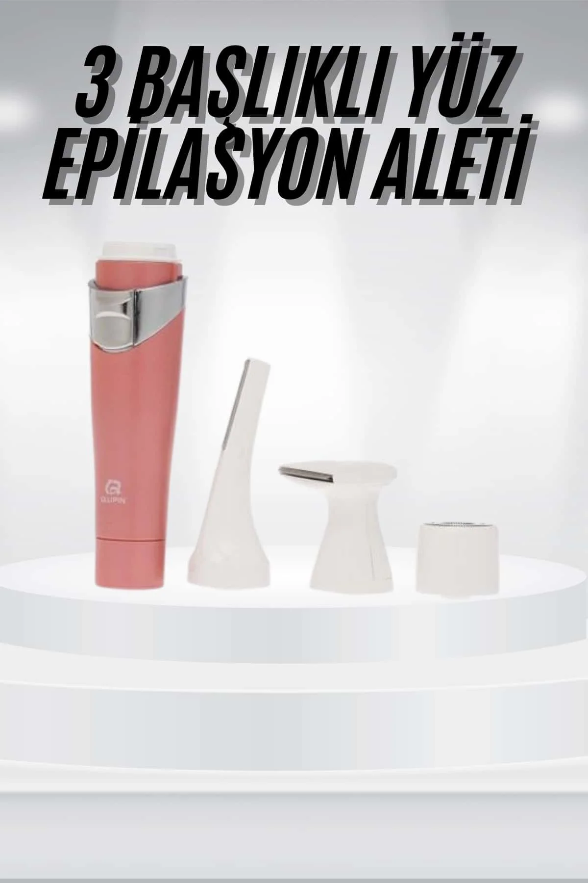 3 Başlıklı Yüz Kaş Epilasyon Aleti Değiştirilebilir Başlık Hassas