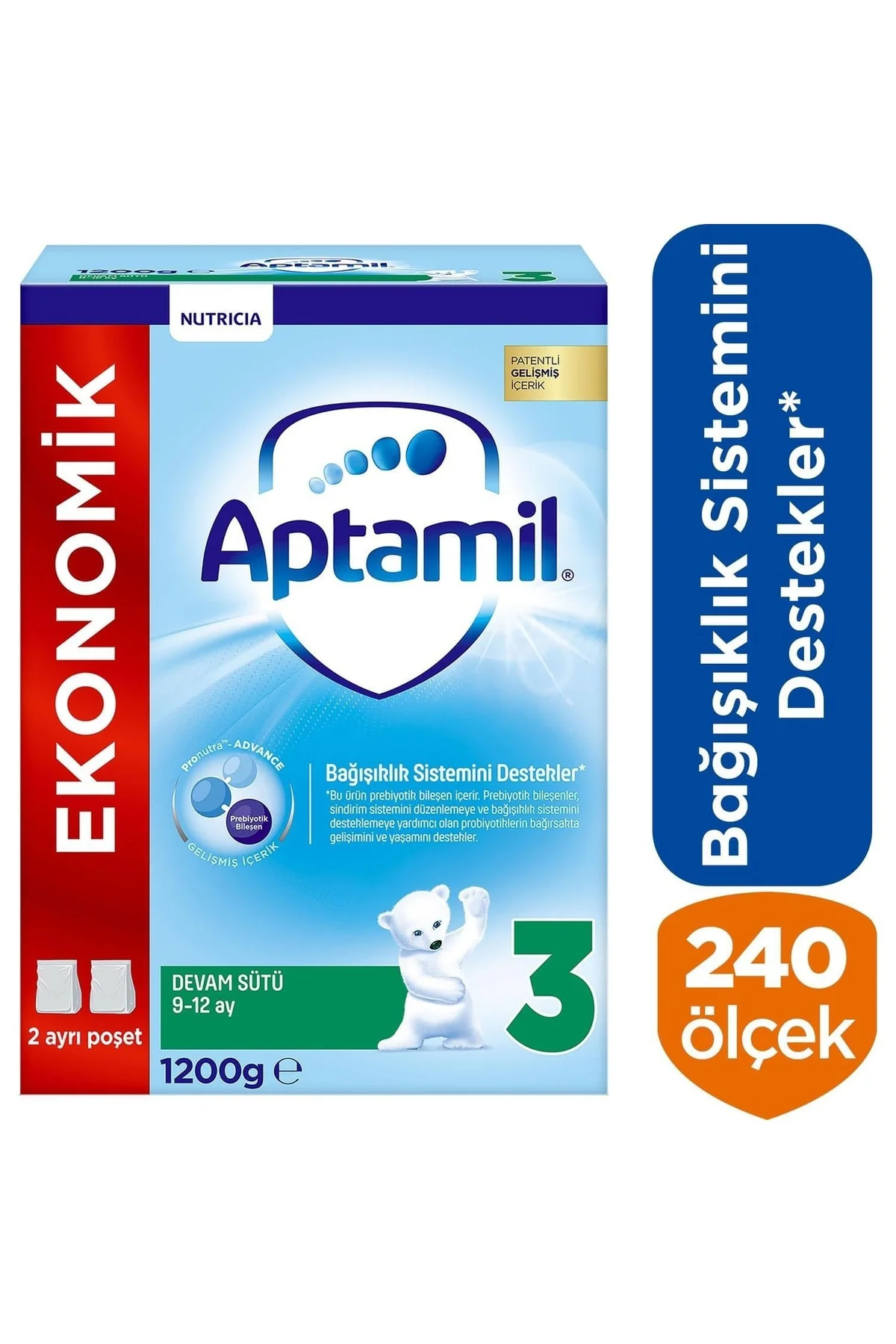3 Bebek Devam Sütü 9-12 Ay 1200gr