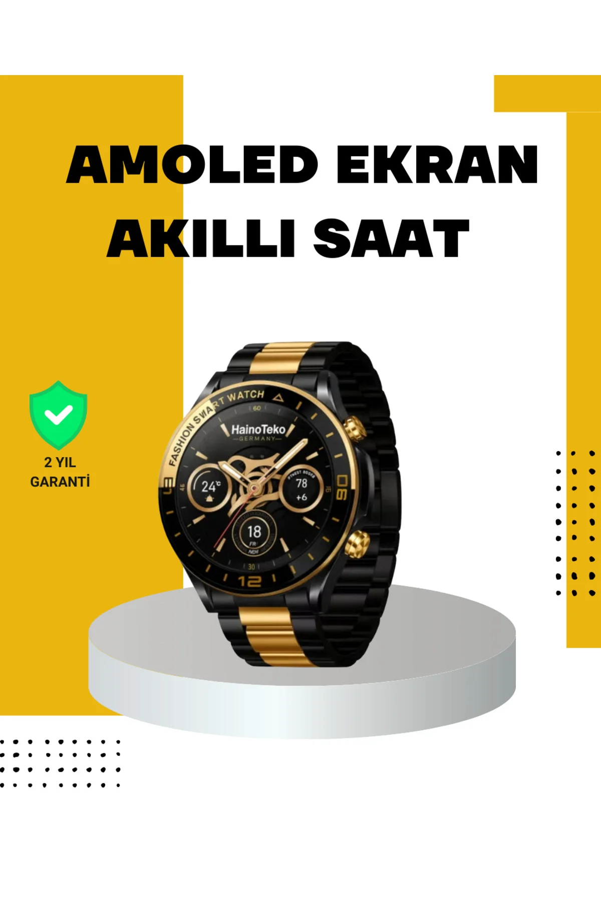 3 Bileklikli Amoled Akıllı Saat Bluetooth Çağrı ve Sağlık Takipli