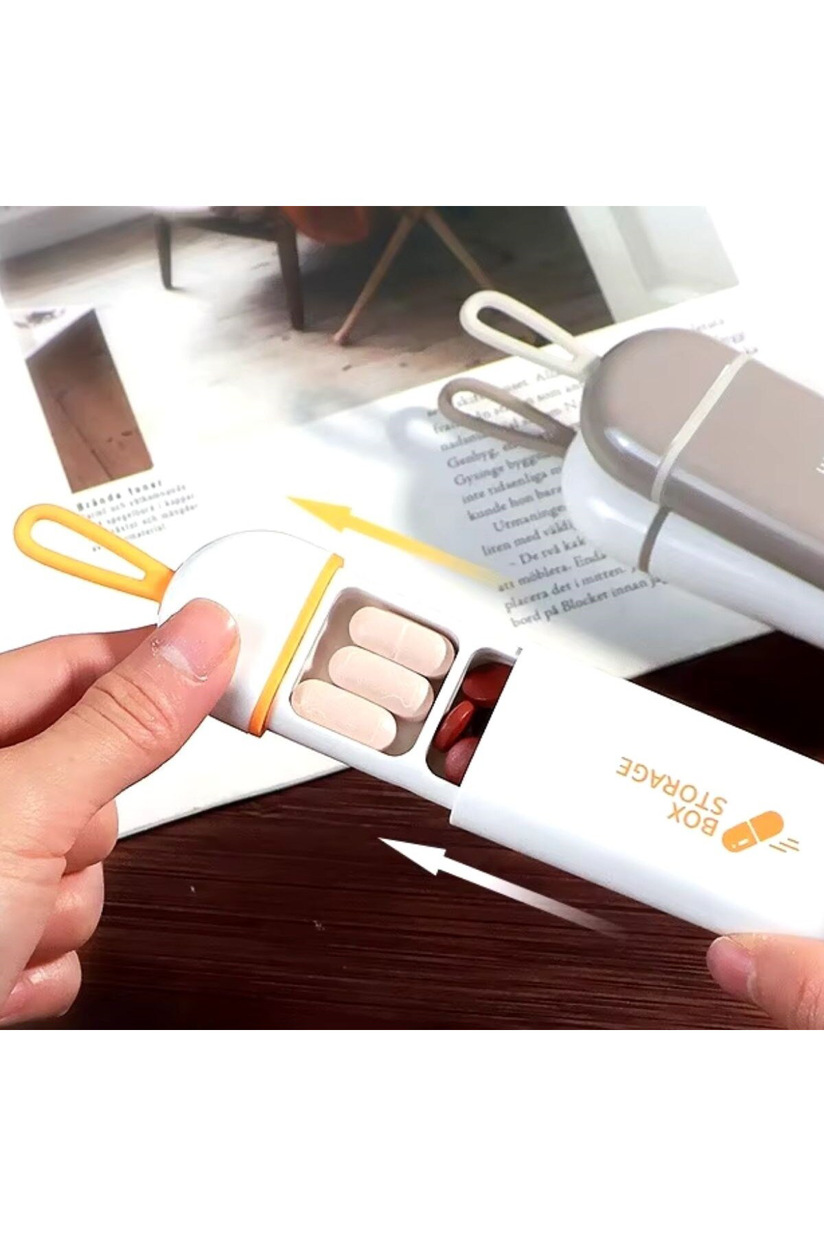 Ok Aksesuar 3 Bölmeli Taşınabilir Seyahat Tipi Hap Saklama Kutusu İlaç Saklam