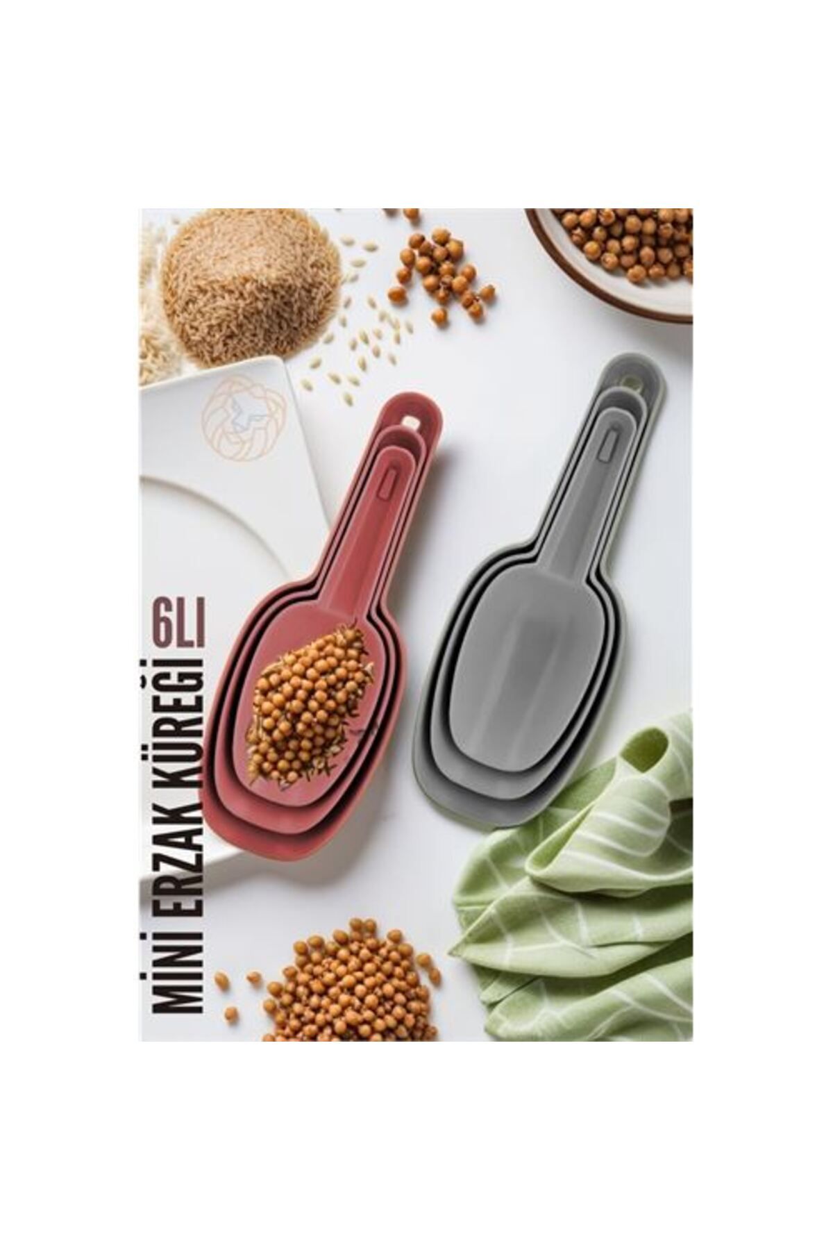 3 Boy 6 Adet Mutfak Mini Erzak Küreği