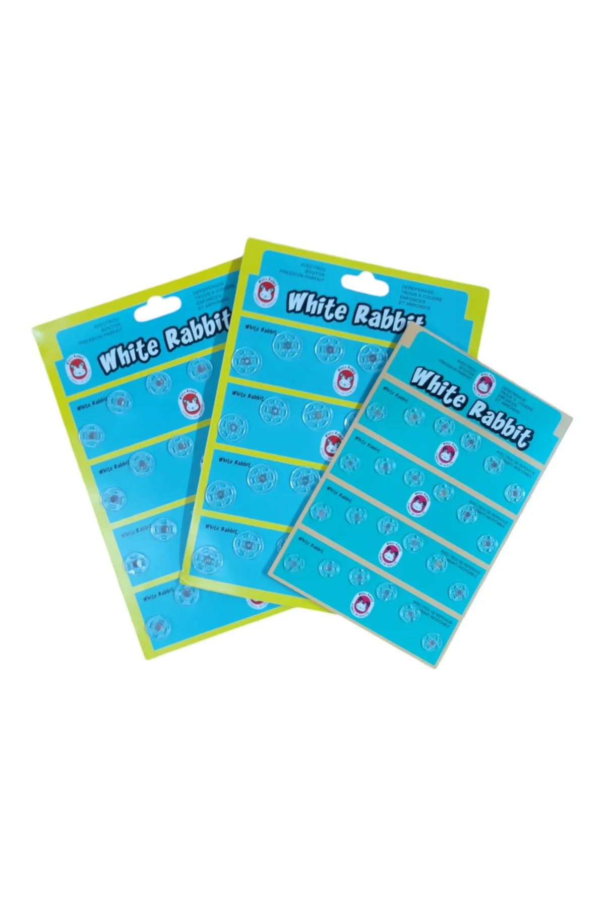3 Boy Dikmeli Plastik Çıtçıt Seti - 72 Adet 10mm / 12mm / 15mm Şe