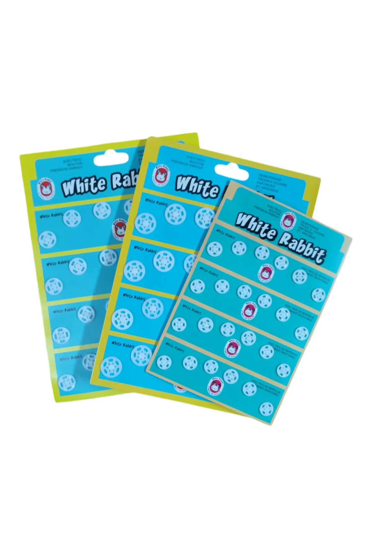 3 Boy Dikmeli Plastik Çıtçıt Seti - 72 Adet 10mm / 12mm / 15mm Be