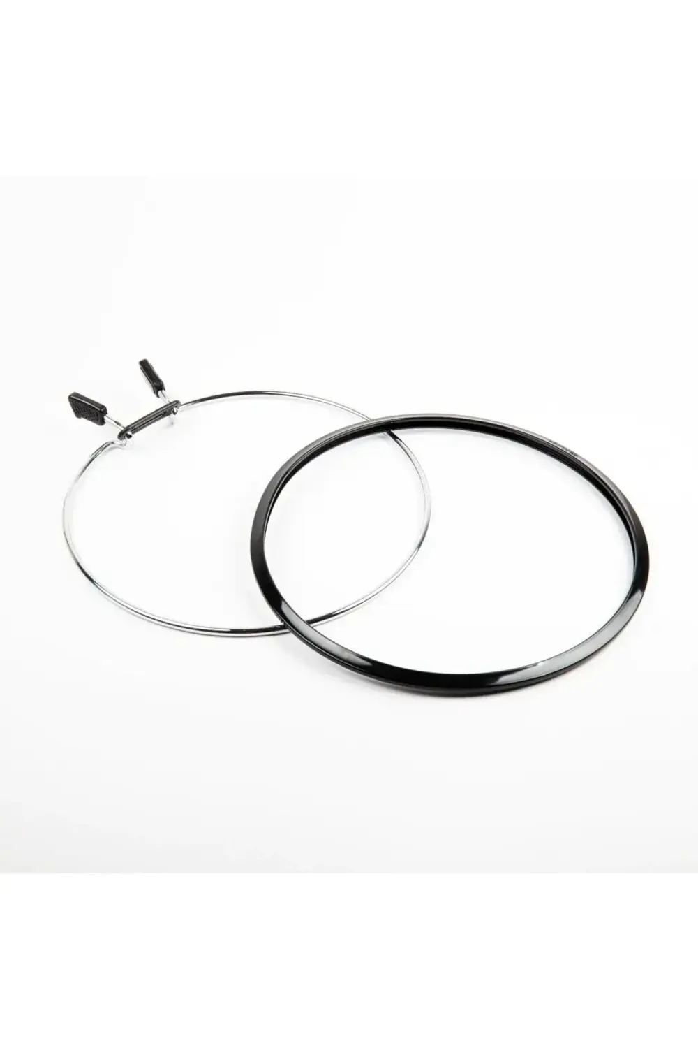 Tuhafiyecimiz 3 Boy Metal Kasnak Seti Siyah Renk - Küçük Orta Büyük Metal Nakış