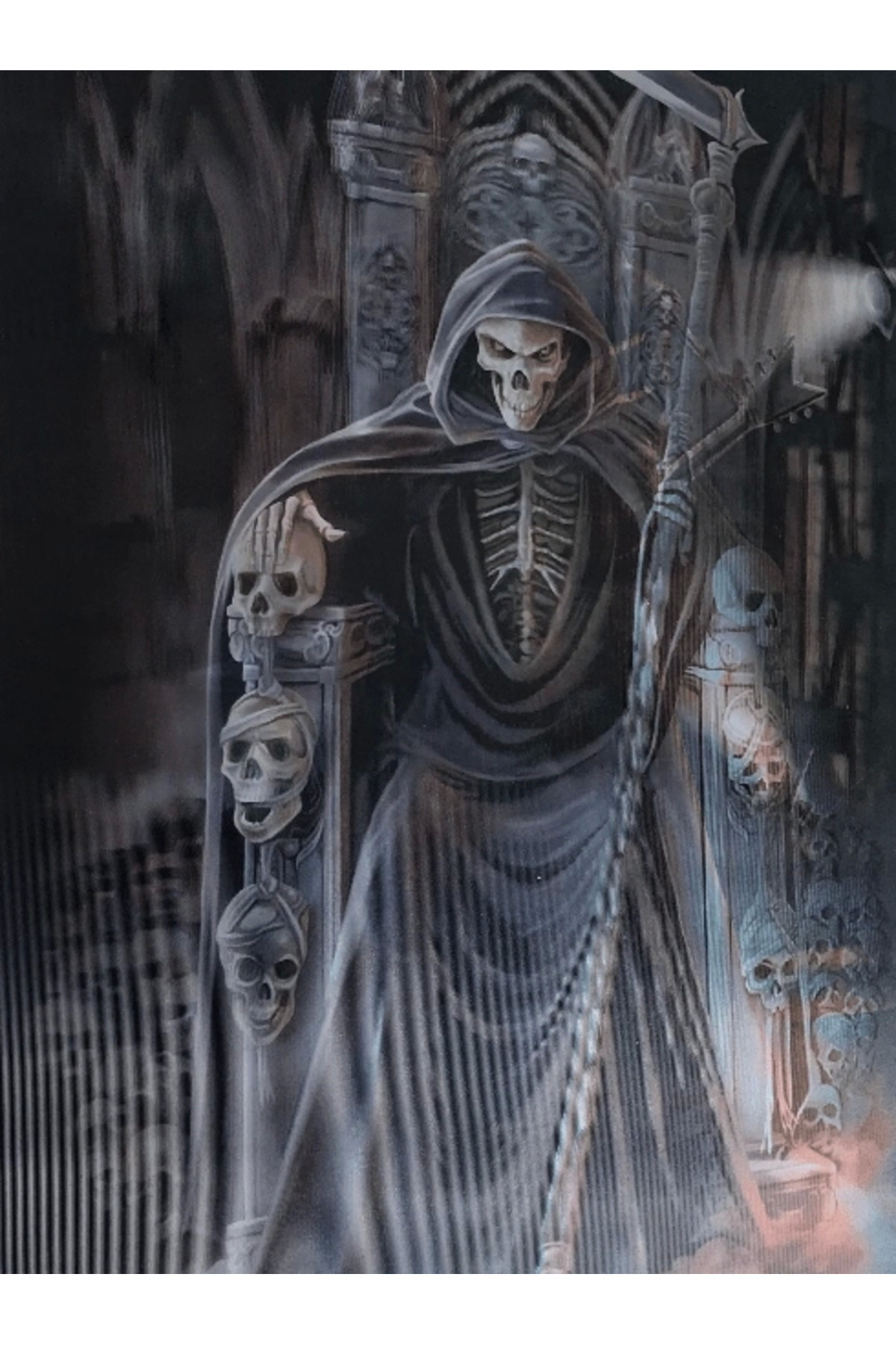 Diğer 1519 3 Boyutlu Resim 3 Farklı Resim Değişenli Kuru Kafa Tablosu 30X40