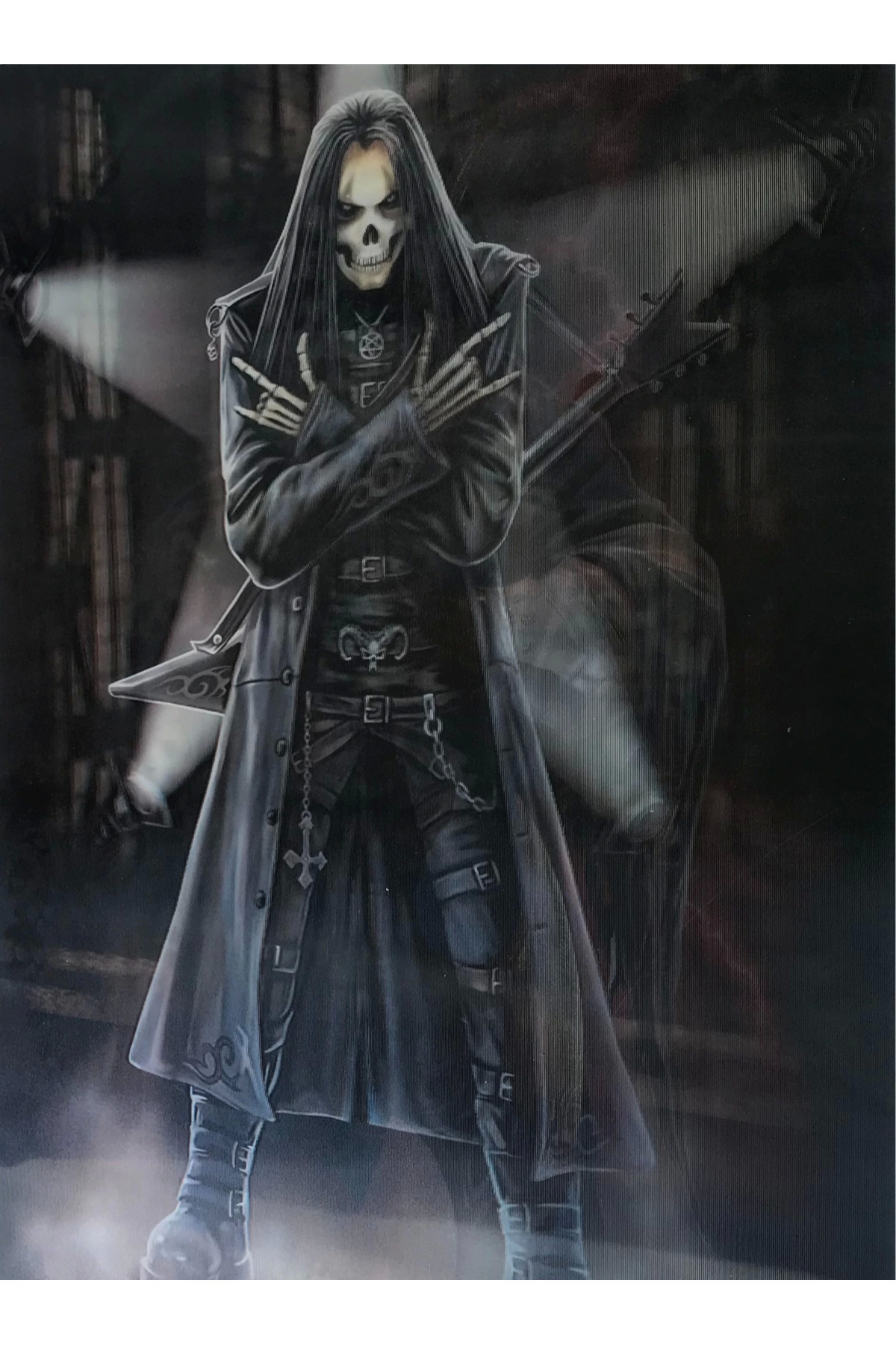 Diğer 1519 3 Boyutlu Resim 3 Farklı Resim Değişenli Kuru Kafa Tablosu 30X40