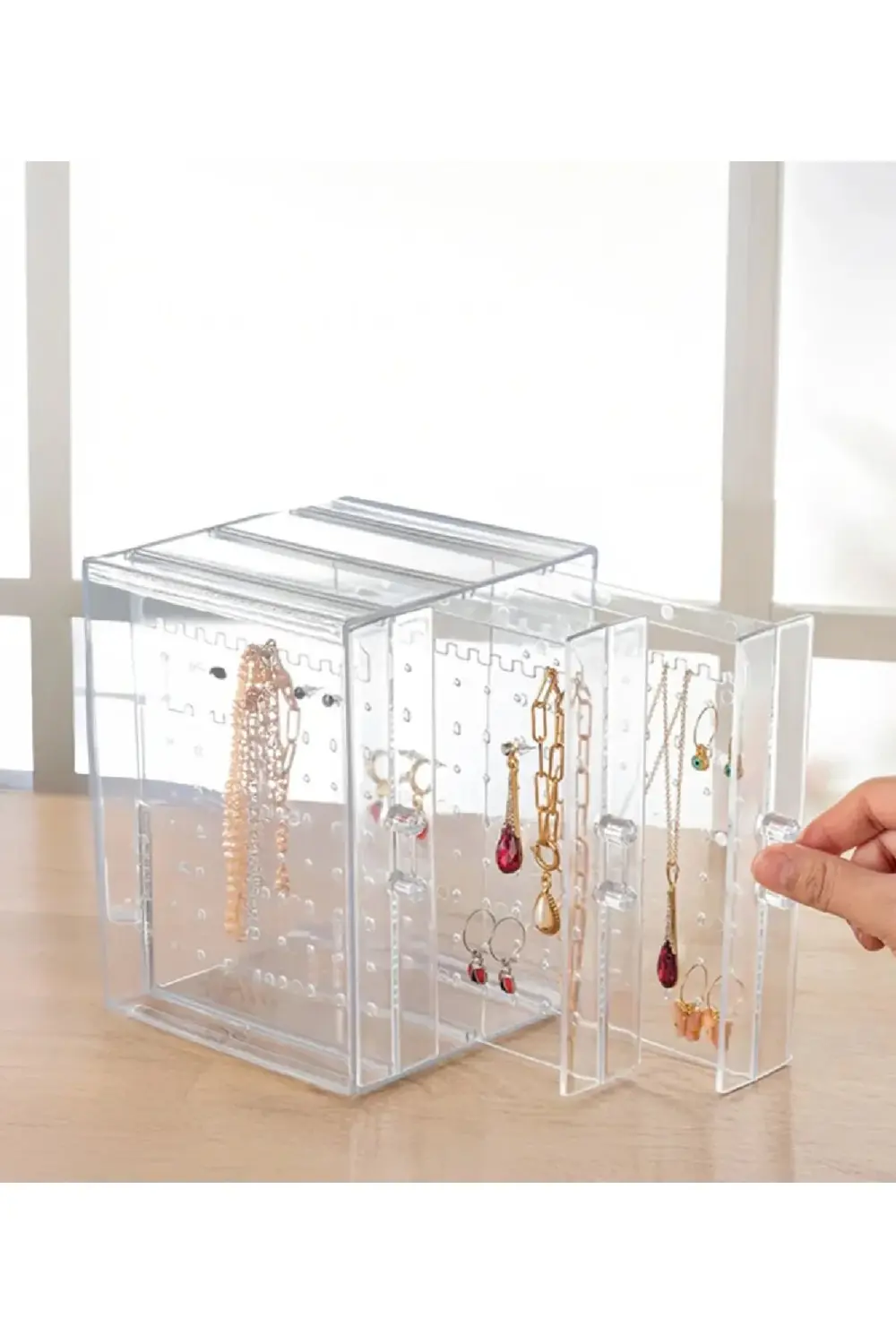 3 Çekmeceli Kolye Küpe Takı Düzenleyici Organizer Stand Takı Kutu