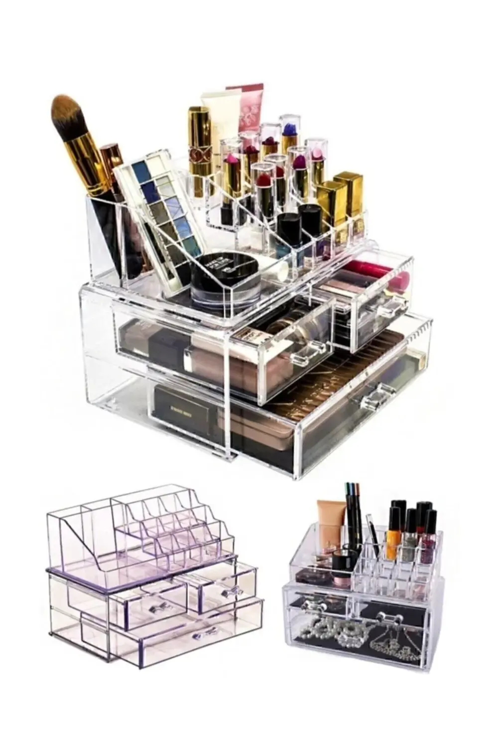 3 Çekmeceli Makyaj Düzenleyici Organizer Set