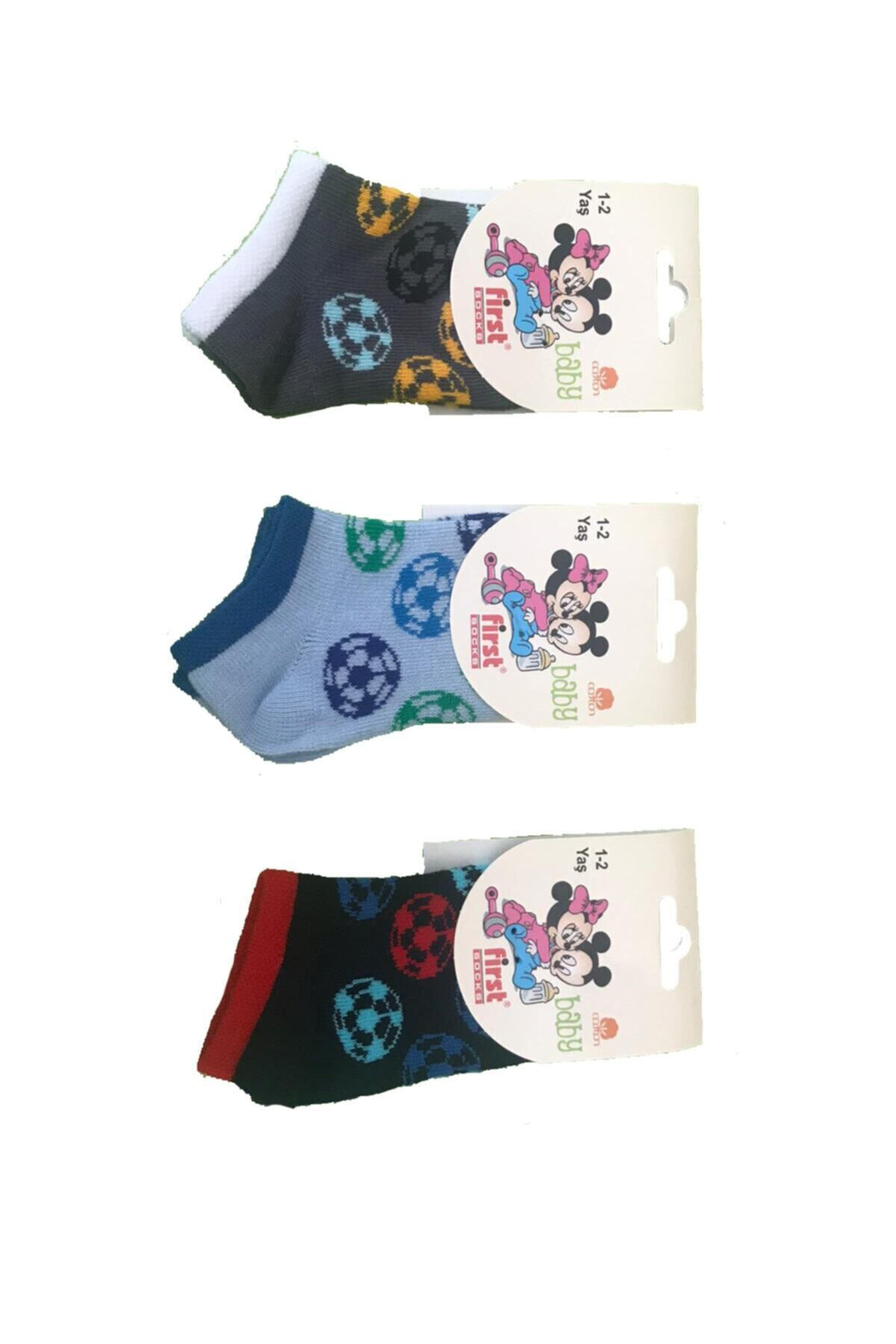 3 Çift Bebek Patik Çorap
