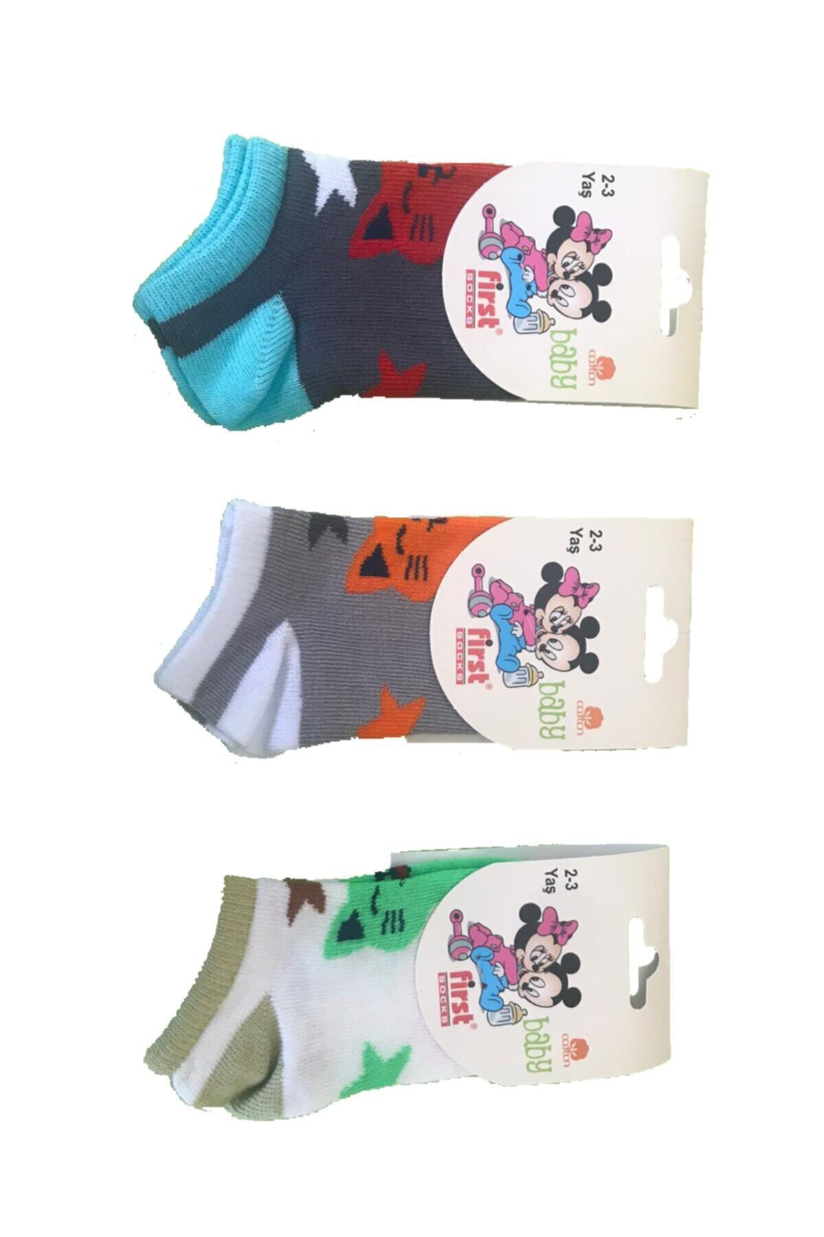 3 Çift Bebek Patik Çorap