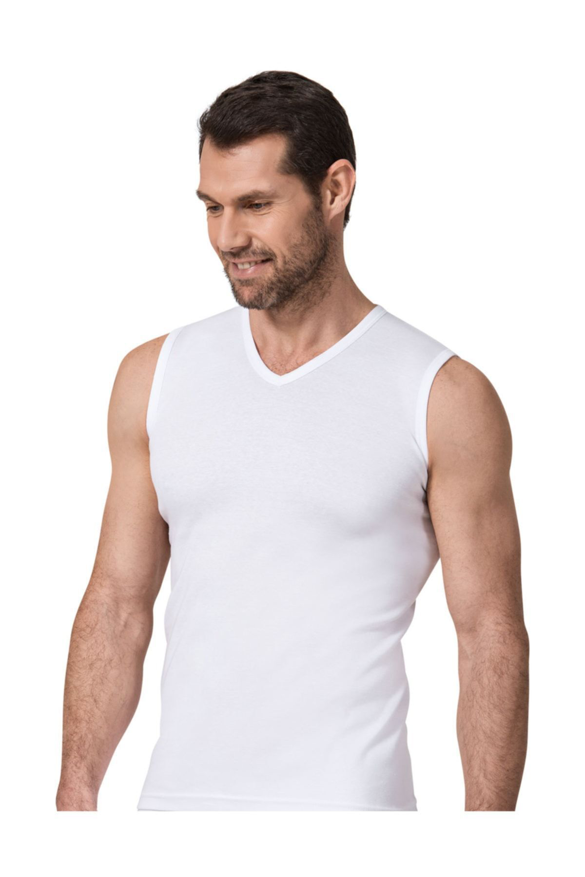 3 Çift Beyaz Renk Namaldi Ribana Kolsuz Atlet