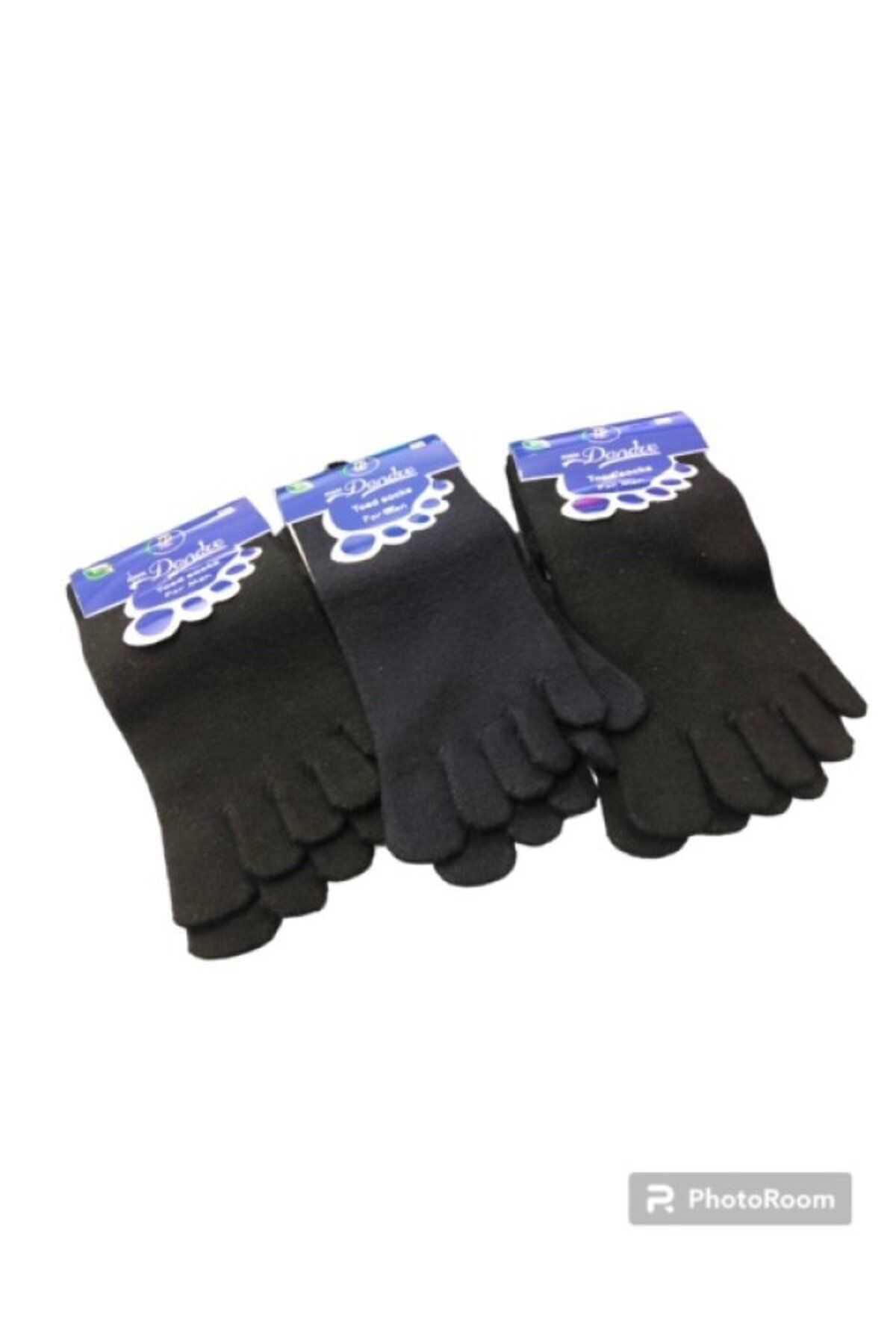 3 Çift Dikişsiz Bambu Parmak Çorap