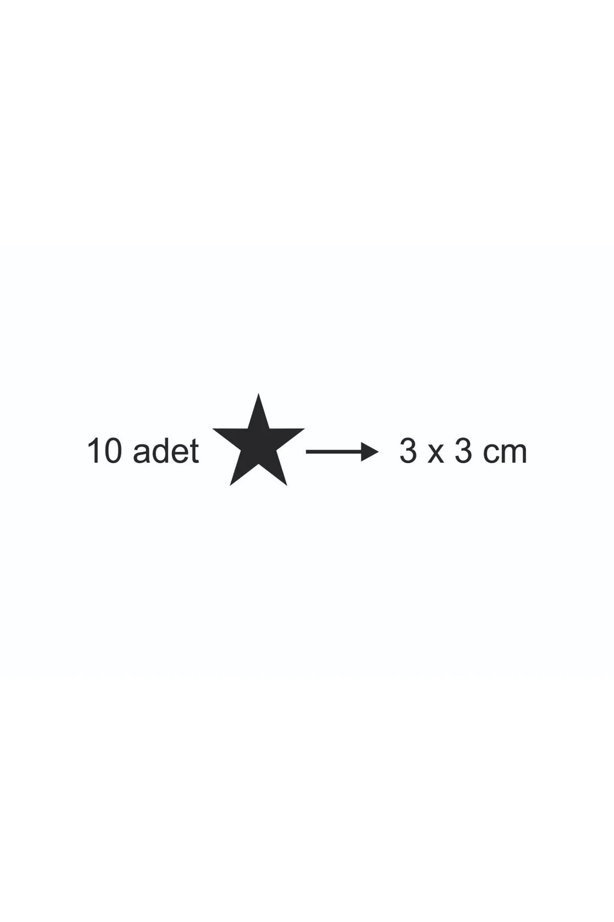 3 Cm 10 Adet Siyah Ahşap Yıldız Duvar Dekoru Zenginleştirici