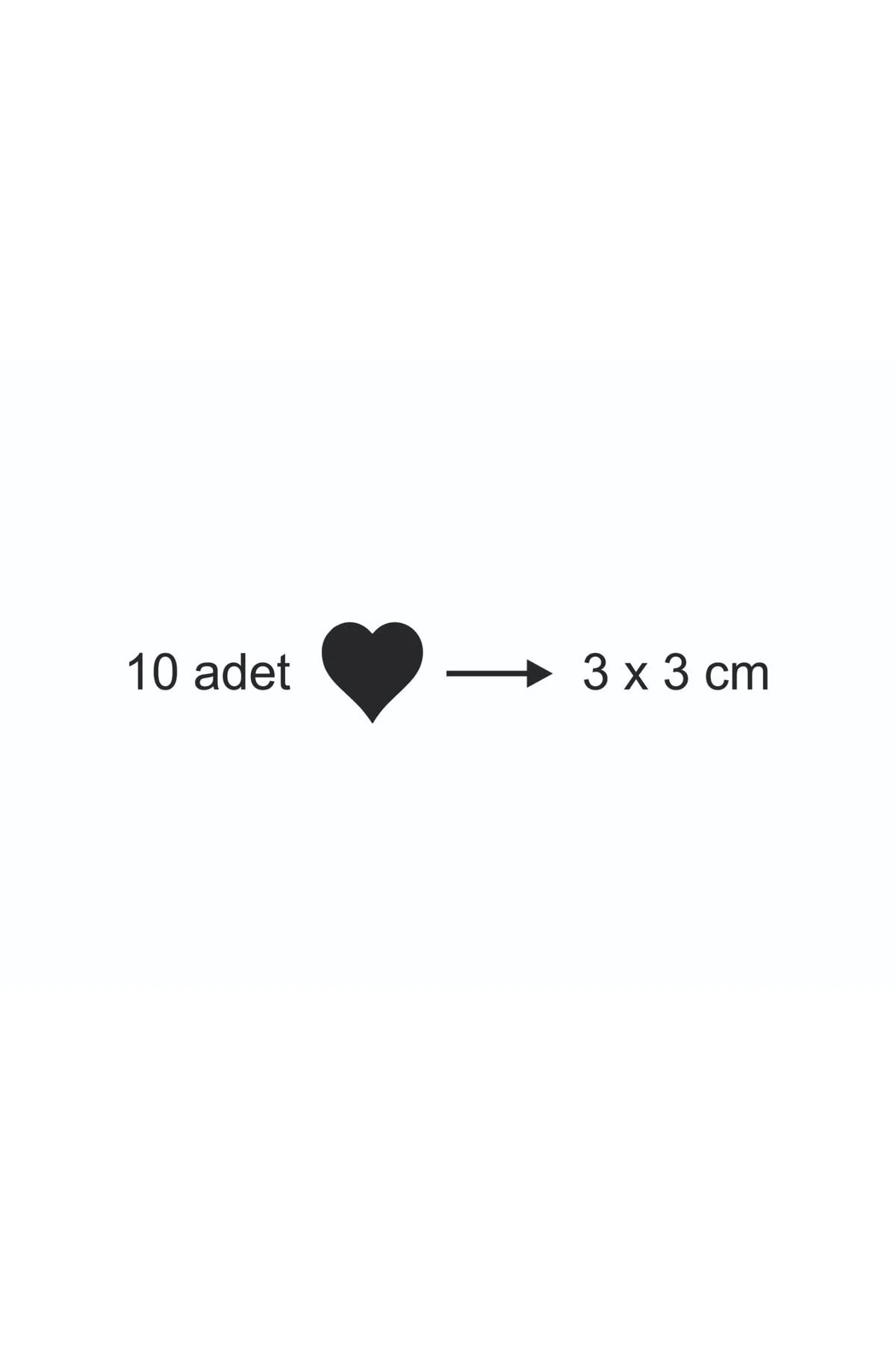 3 Cm 10 Adet Siyah Ahşap Kalp Duvar Dekoru Zenginleştirici