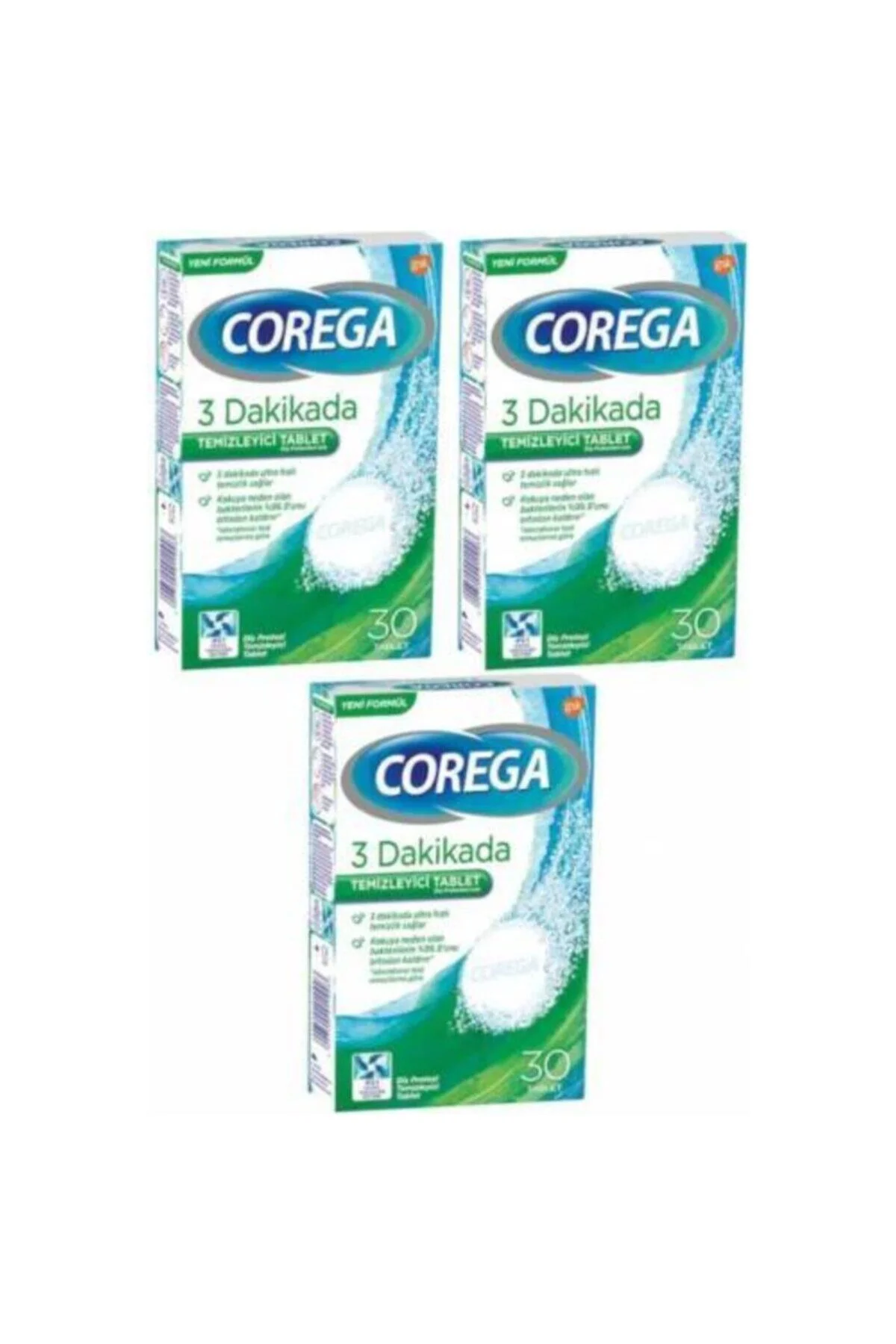 3 Dakikada Diş Protezi Temizleyici 30 Tablet 3 Adet