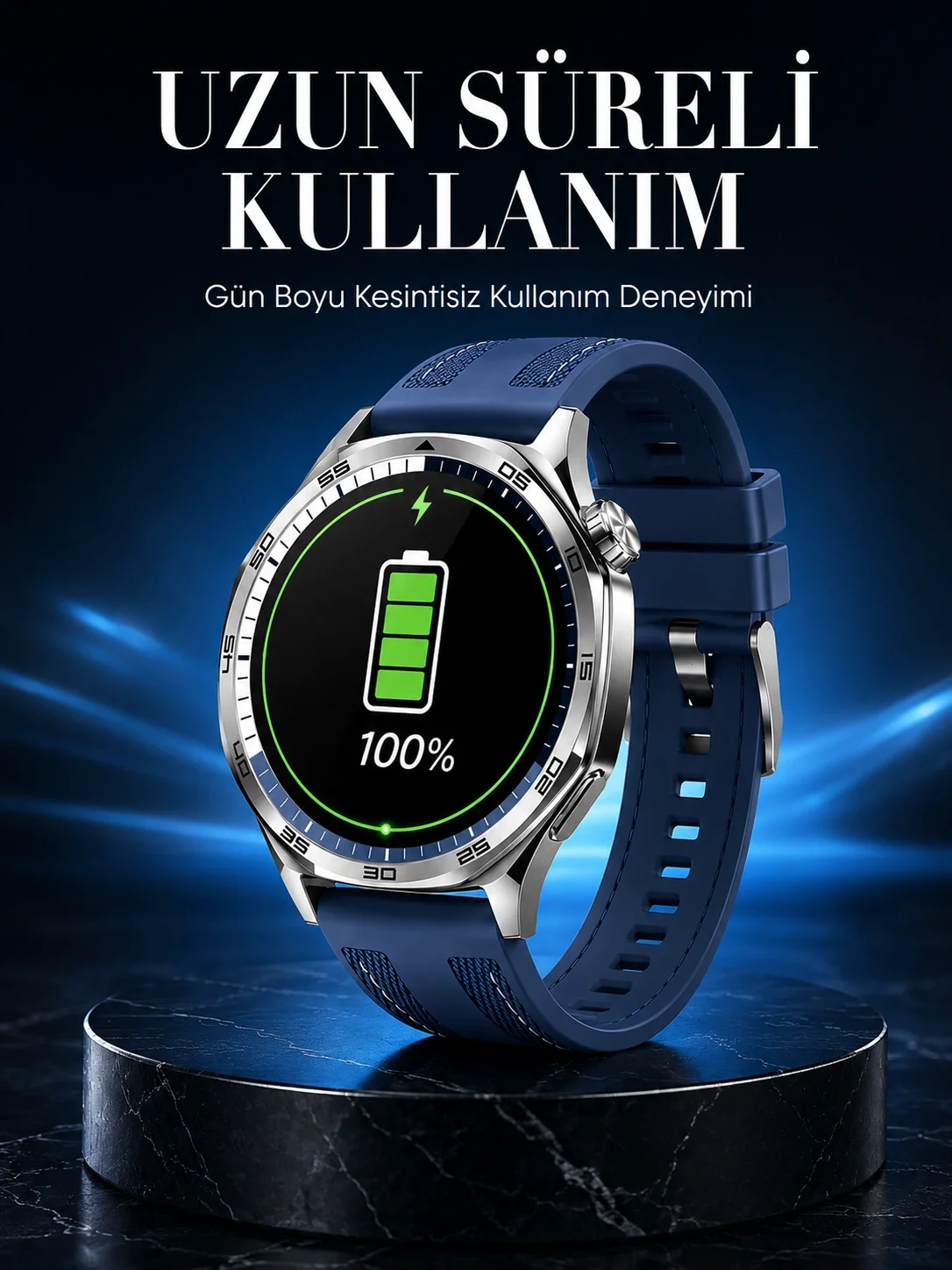 3 Değiştirilebilir Kordonlu Suya Dayanıklı Bluetooth Akıllı Saat