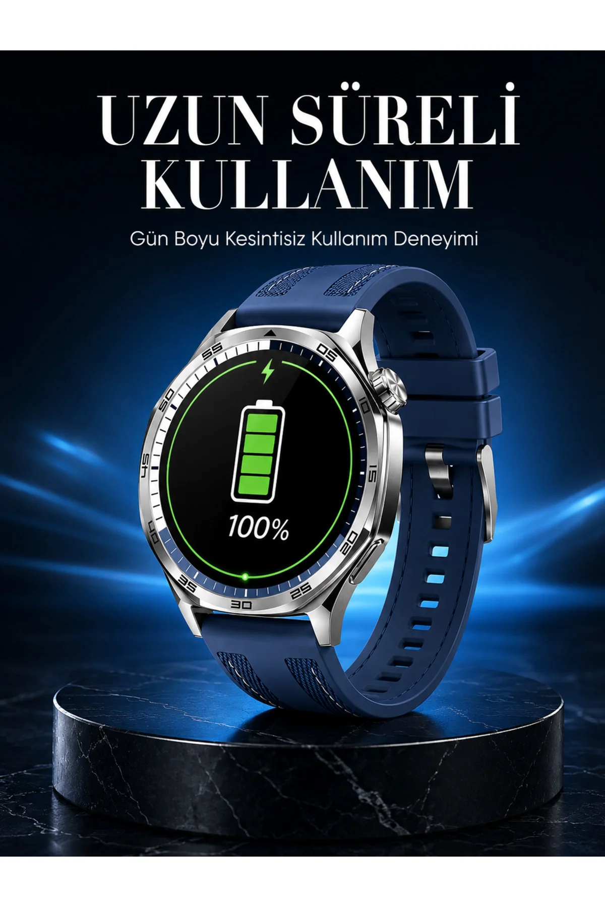 3 Değiştirilebilir Kordonlu Suya Dayanıklı Bluetooth Akıllı Saat