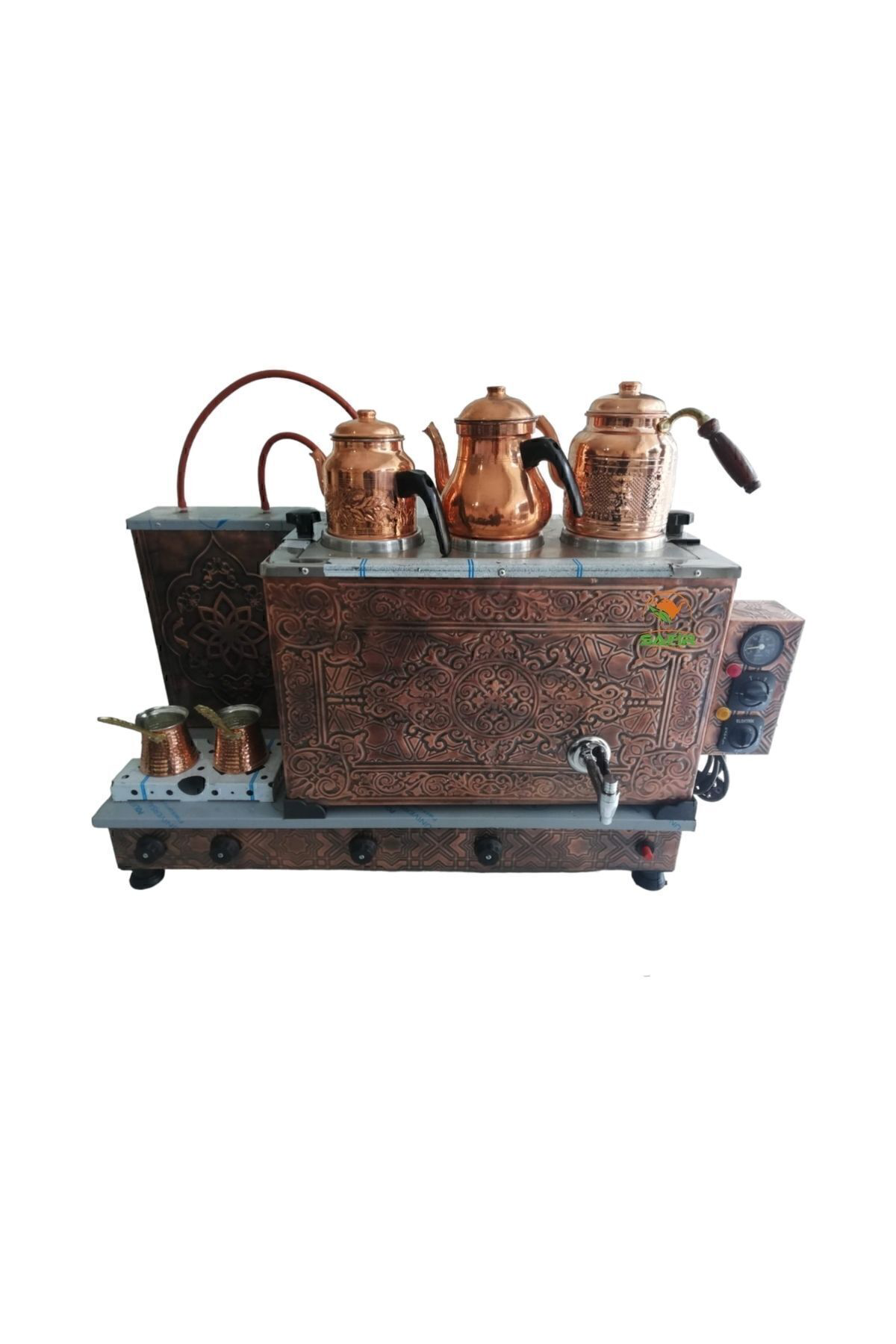 3 Demlikli Çay Kazanı Elektirik Doğalgazlı Ce Belgeli Gazmer Onay