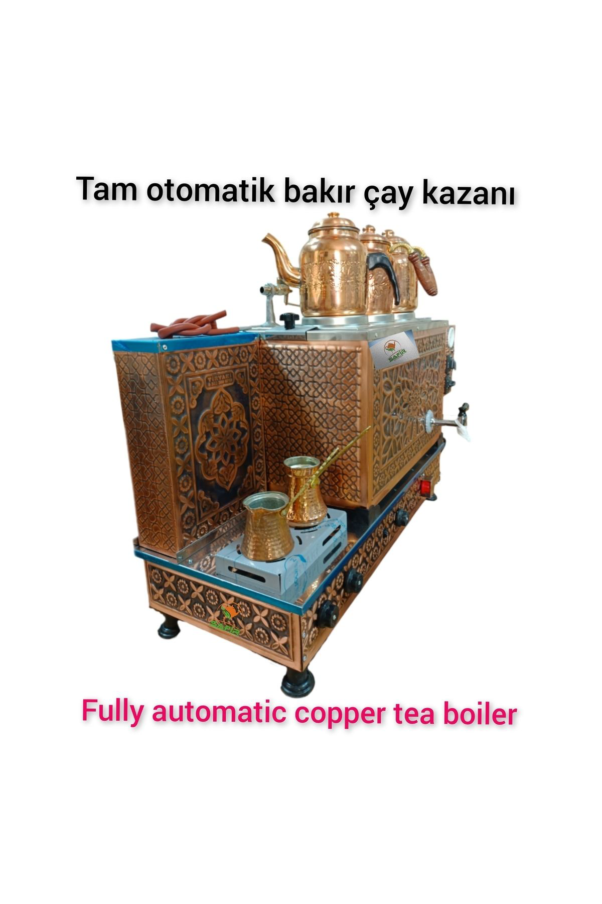 3 Demlikli Çay Kazanı Elektirik Doğalgazlı Ce Belgeli Gazmer Onay