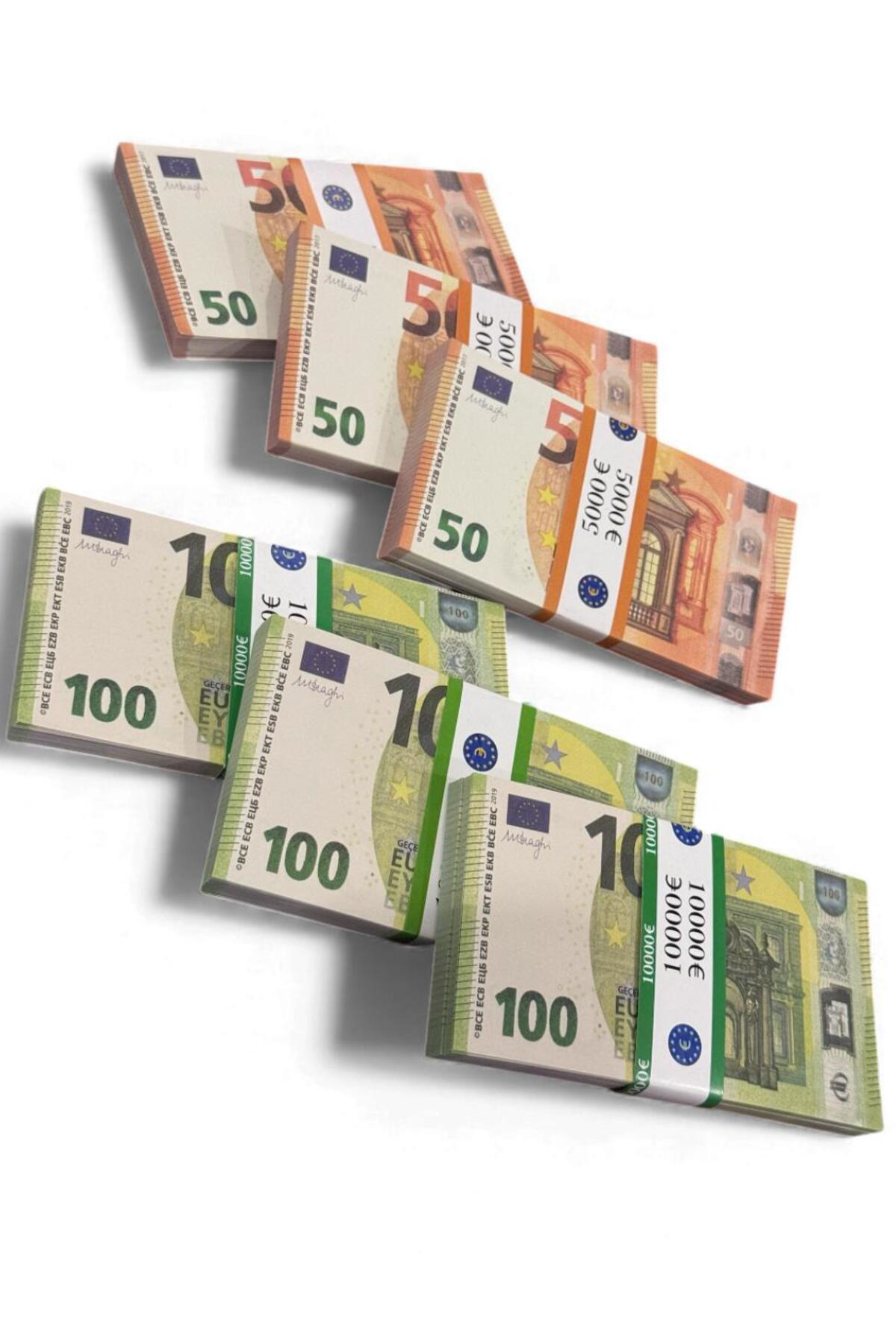 3 Deste 50 € + 3 Deste 100 € Düğün Atma ve Kına İçin Eğlencelik, 