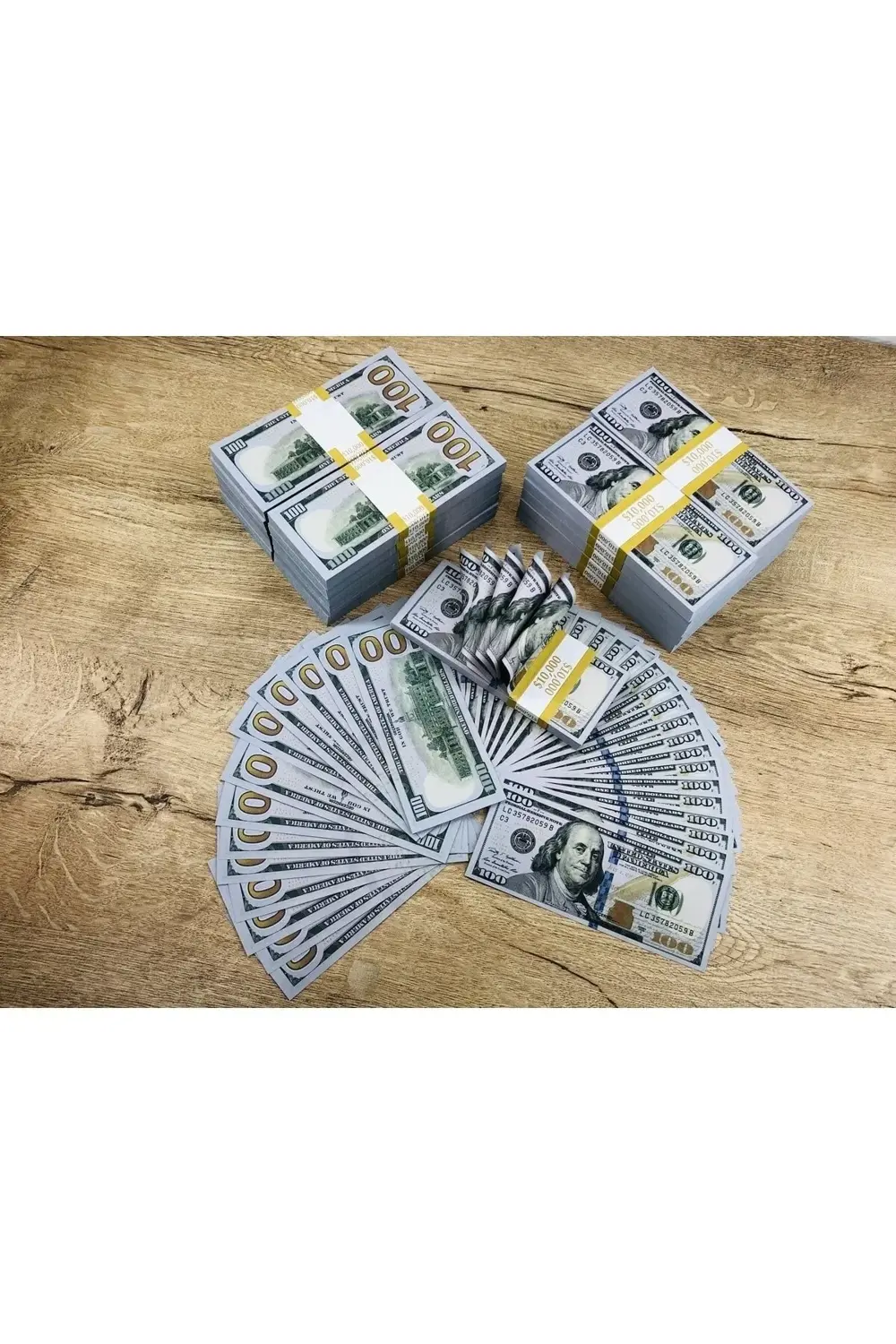 3 Deste Geçersiz 100 Dolar Şaka Düğün Parası Tam 300 Adet