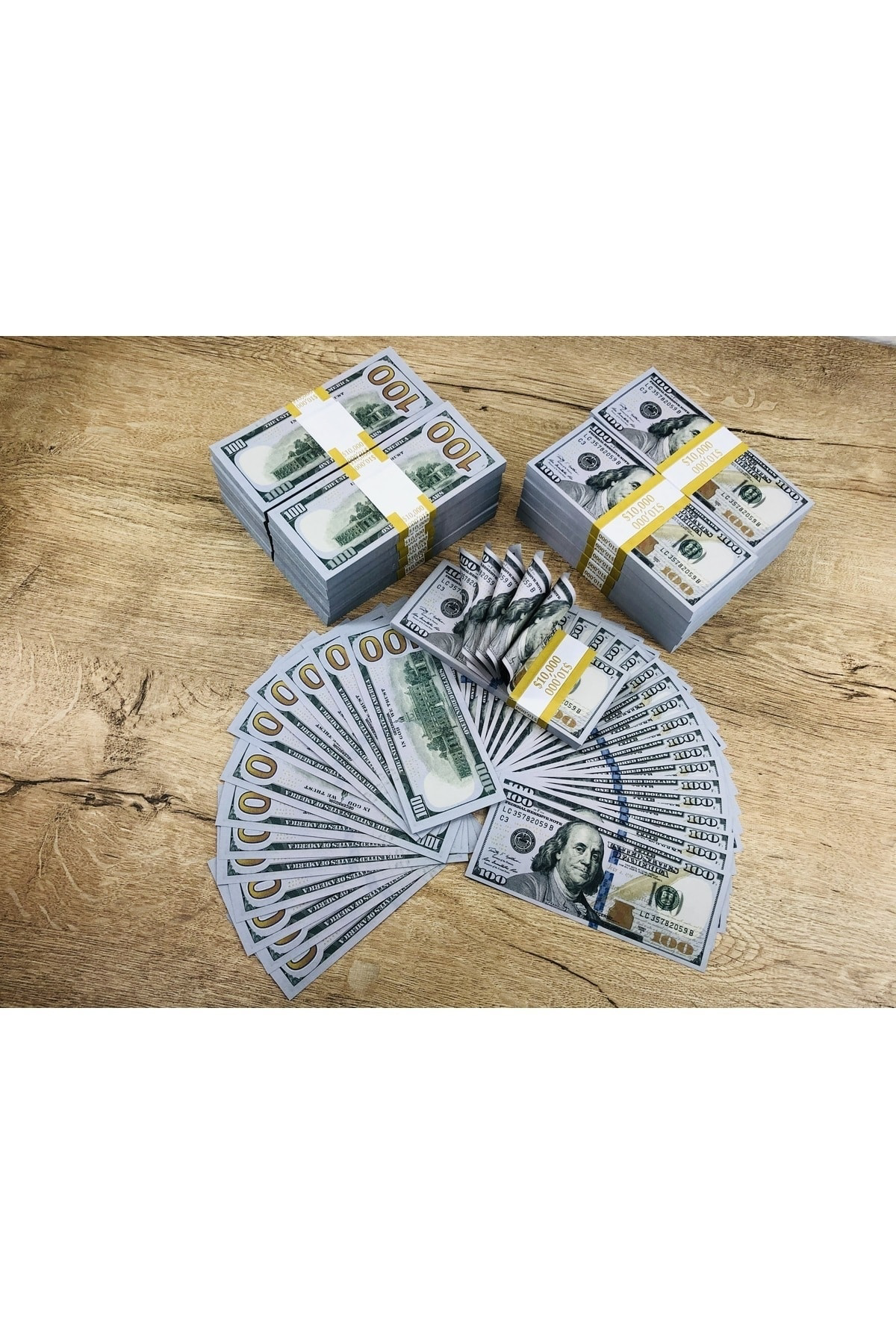 3 Deste Geçersiz 100 Dolar Şaka Düğün Parası Tam 300 Adet