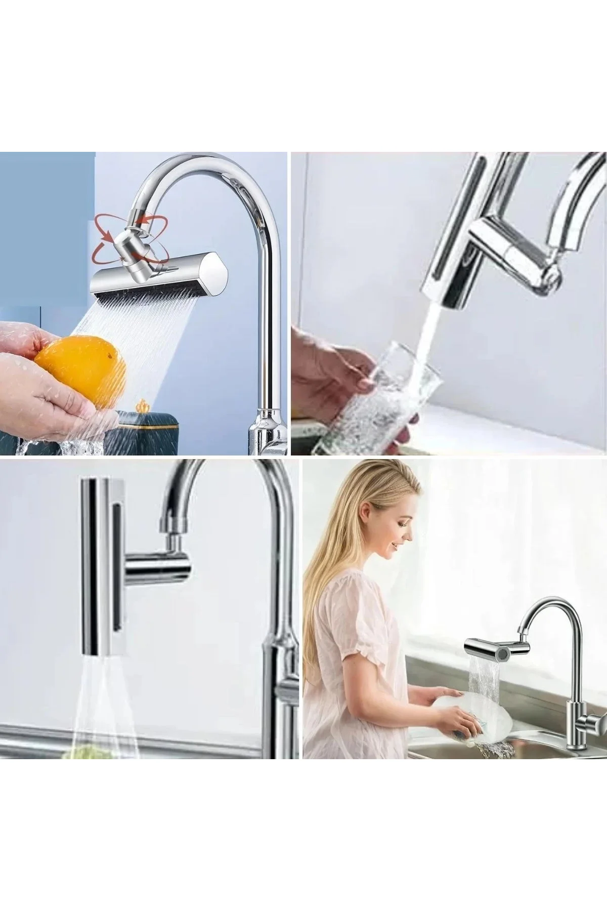 3 Farklı Modlu Çok Amaçlı Musluk Adaptörü Evrensel Musluk Başlığı