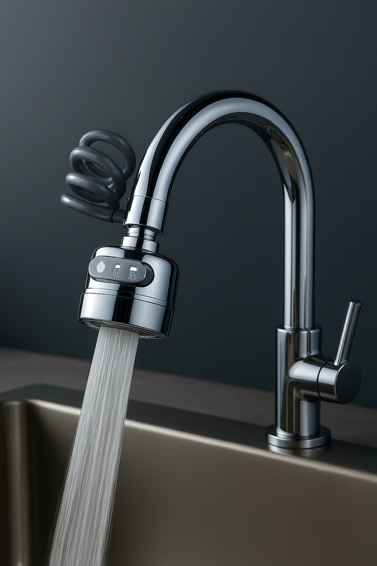 Pazar Kapısı 3 Fonksiyonlu Döner Başlıklı Musluk Ucu Aparatı – Su Tasarruflu,