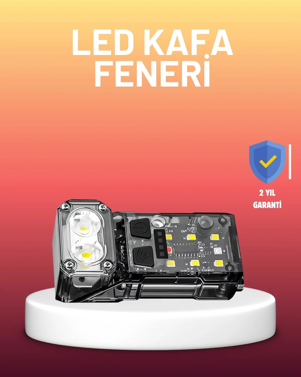 3 Fonksiyonlu Led Far El Feneri Çalışma Lambası Uzun Pil Ömürlü Ç