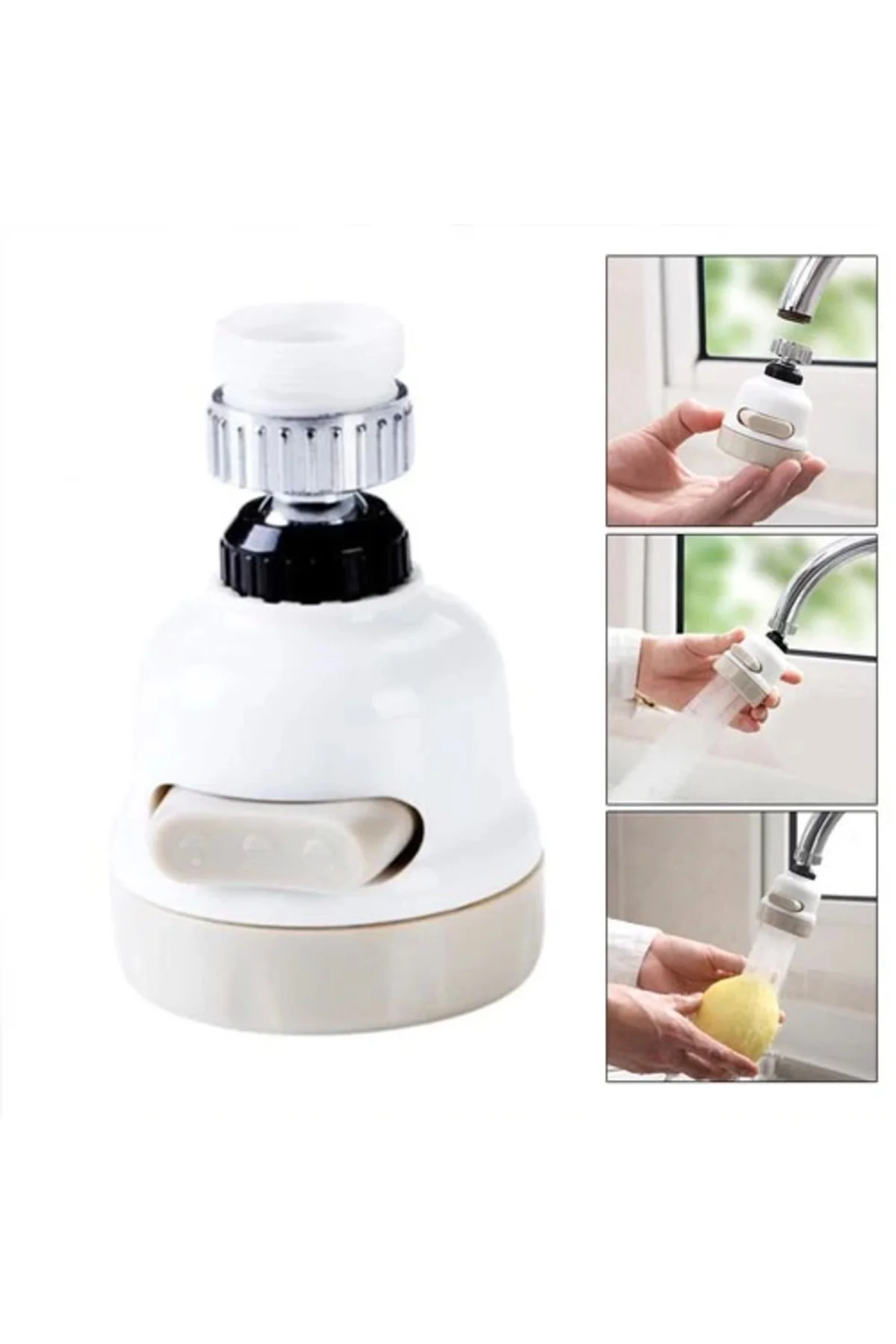 3 Fonksiyonlu Oynar Musluk Başlığı Tüm Musluklara Uyumlu ( Lisiny